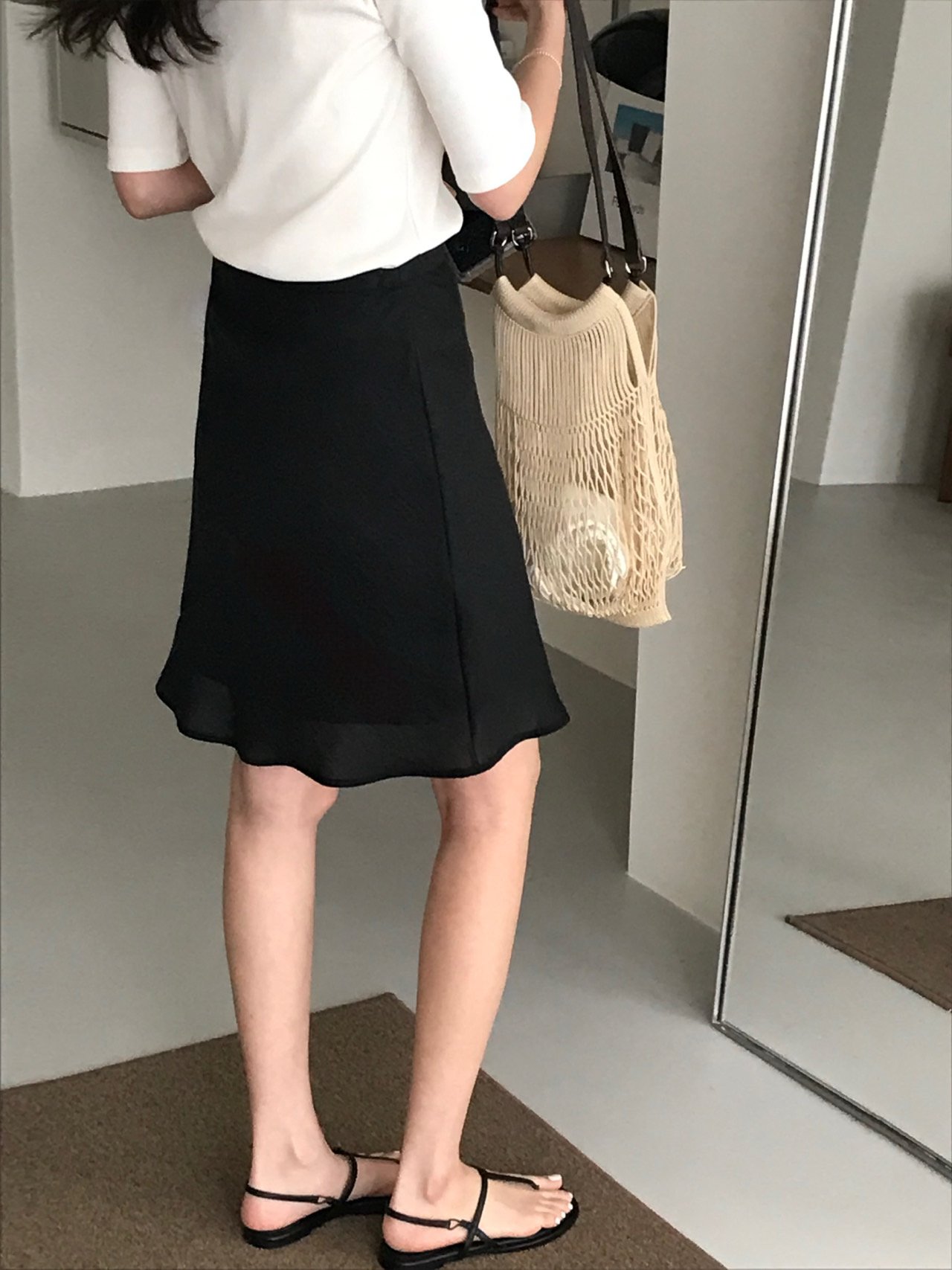 2WAY(U넥&보트넥) 5부 티셔츠 상세 이미지 5