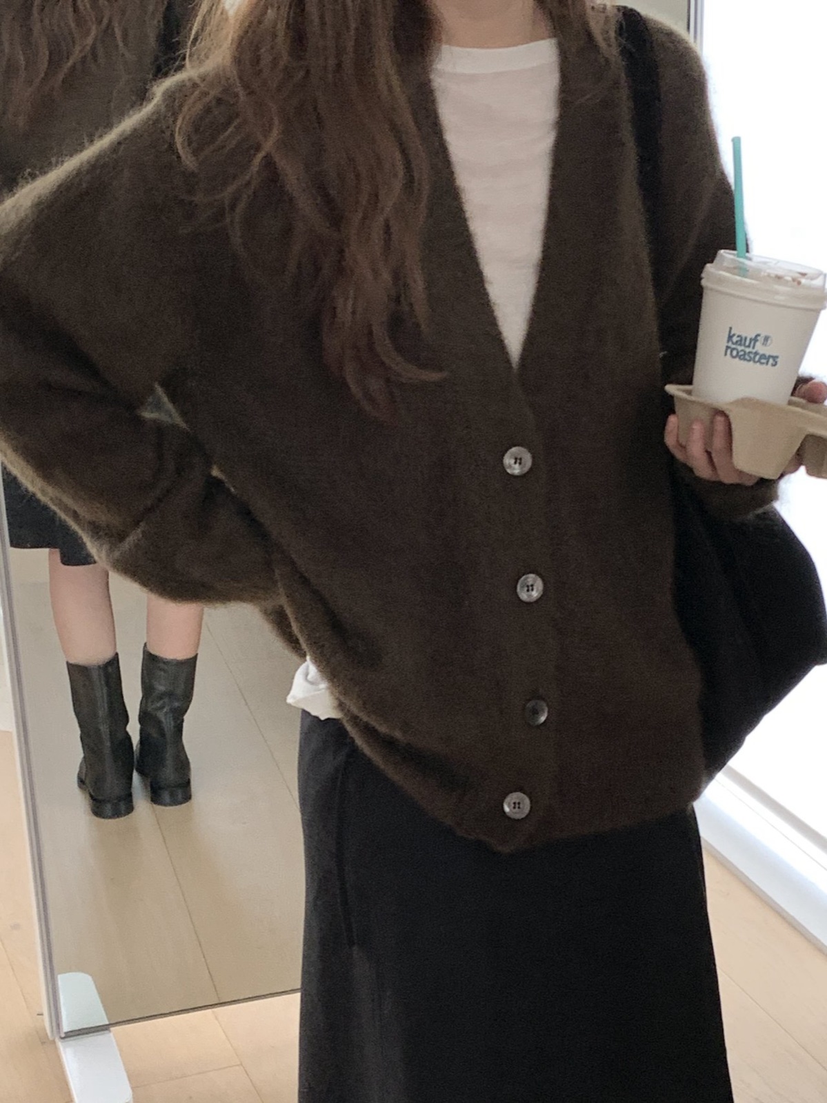 아멜리 브러쉬 모헤어 가디건 상세 이미지 1