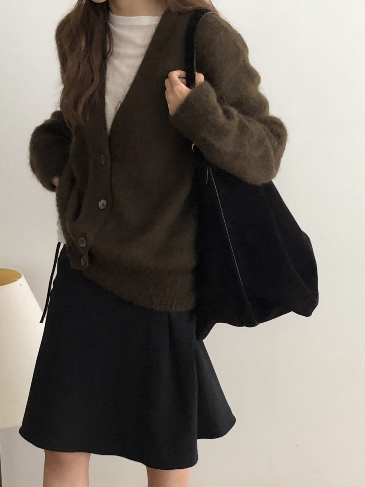 아멜리 브러쉬 모헤어 가디건 상세 이미지 3