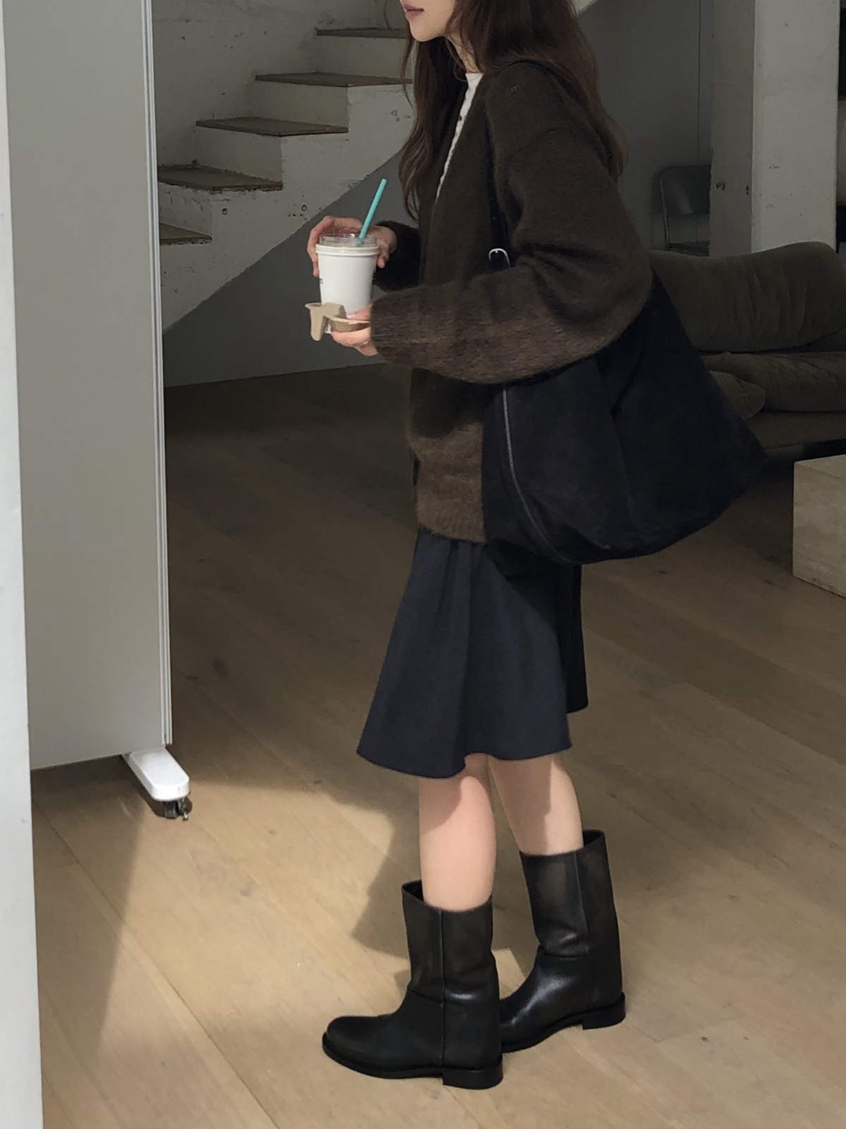 아멜리 브러쉬 모헤어 가디건 상세 이미지 4