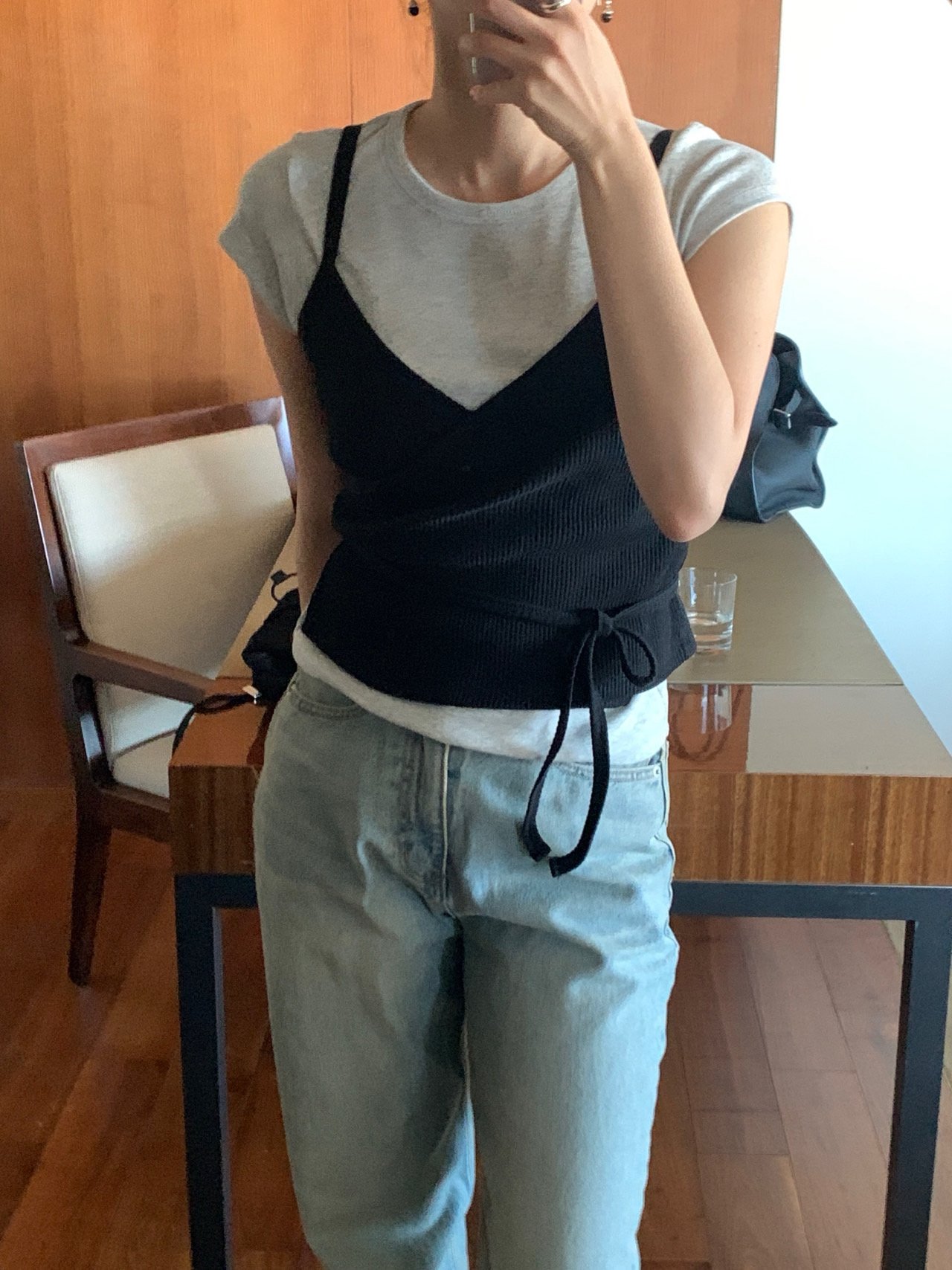 아미 골지 랩 뷔스티에 티셔츠 상세 이미지 4