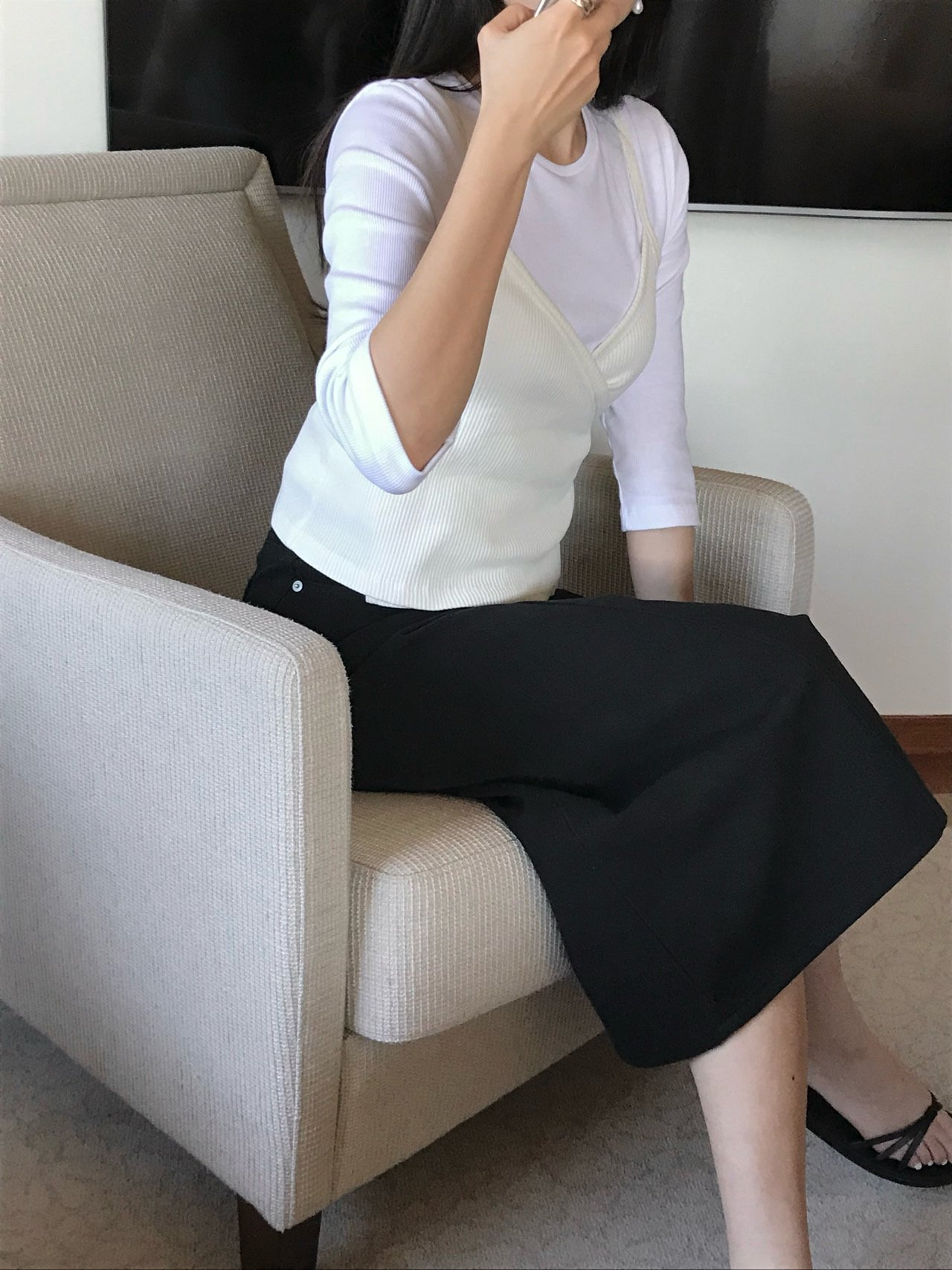 아미 골지 랩 뷔스티에 티셔츠 상세 이미지 10