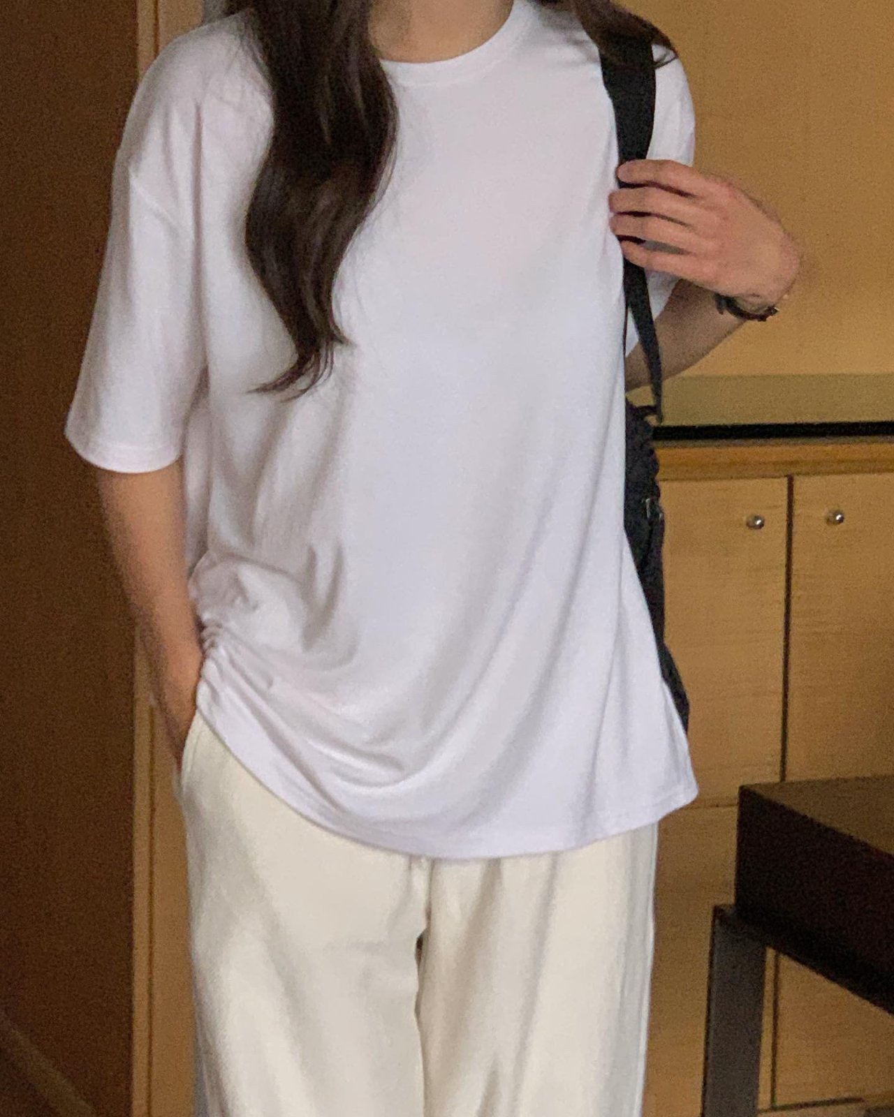 앙고라 오버핏 반팔 티셔츠