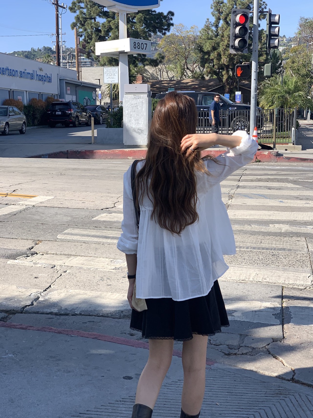 아렐 V넥 스트링 블라우스 상세 이미지 3