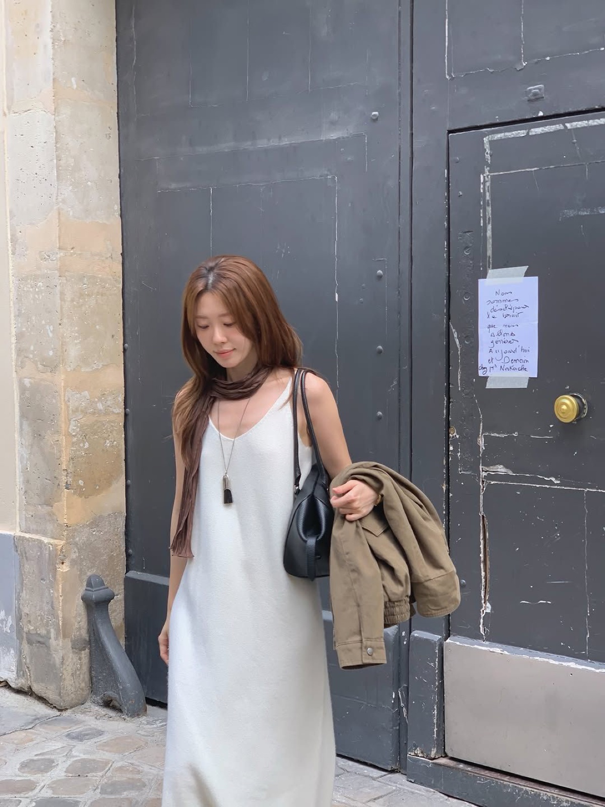 아벨린 캐시미어 홀가먼트 니트 원피스 상세 이미지 2