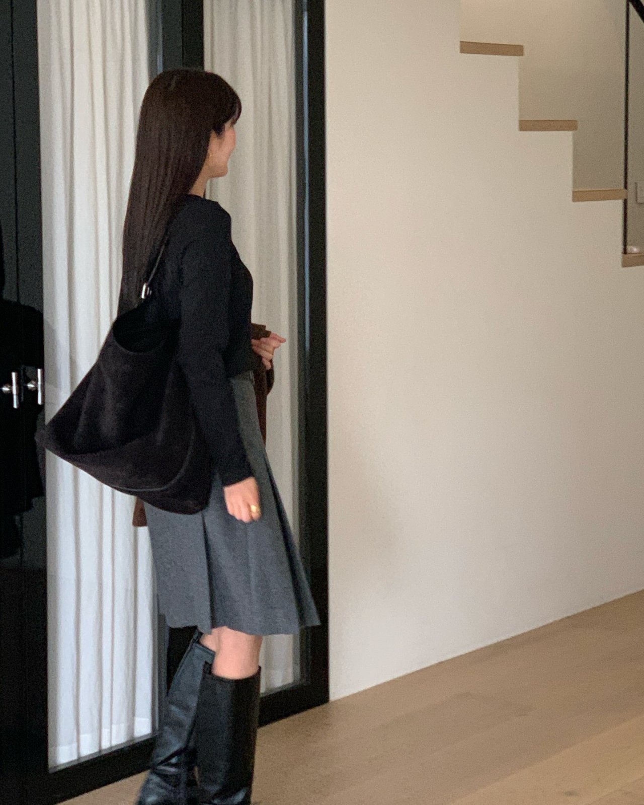 베일리 U넥 골지 티셔츠 상세 이미지 5