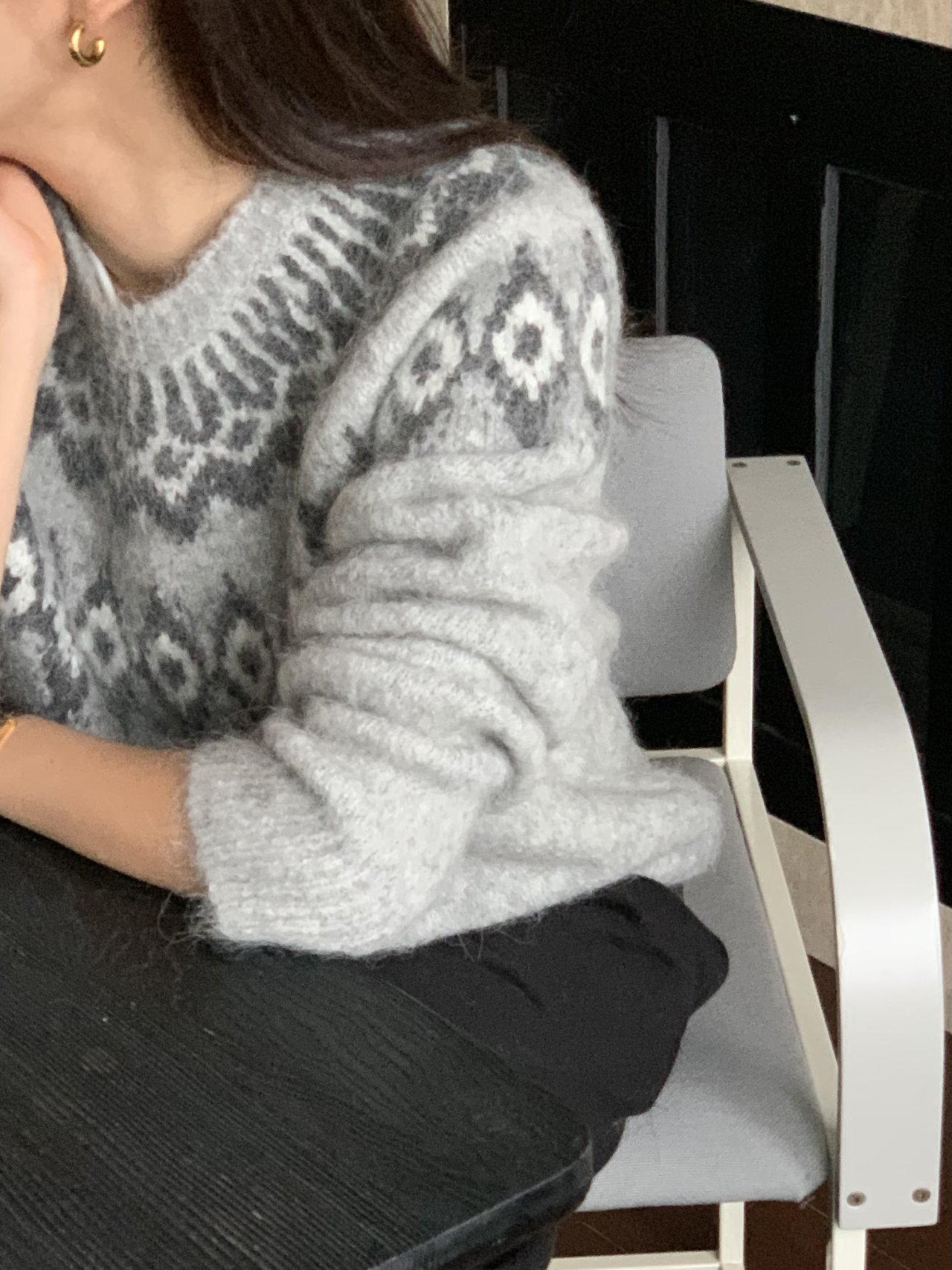 베럴 알파카 자가드 니트 상세 이미지 2