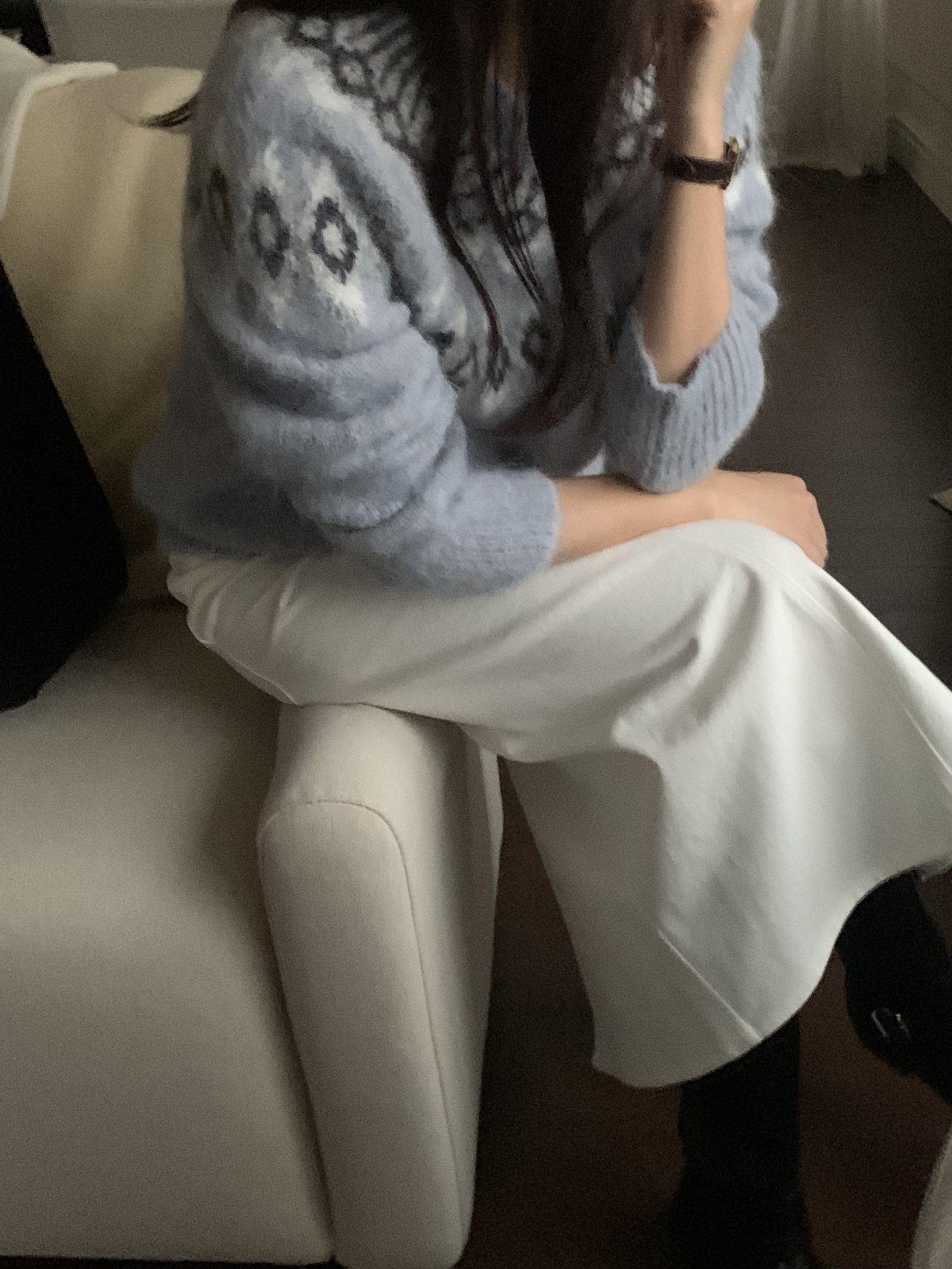 베럴 알파카 자가드 니트 상세 이미지 7