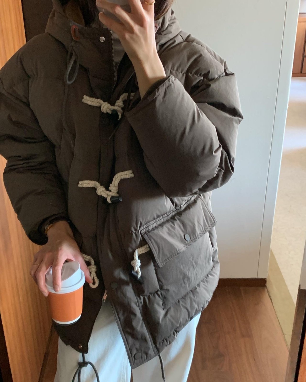 베어 구스다운 더플 하프패딩 상세 이미지 4