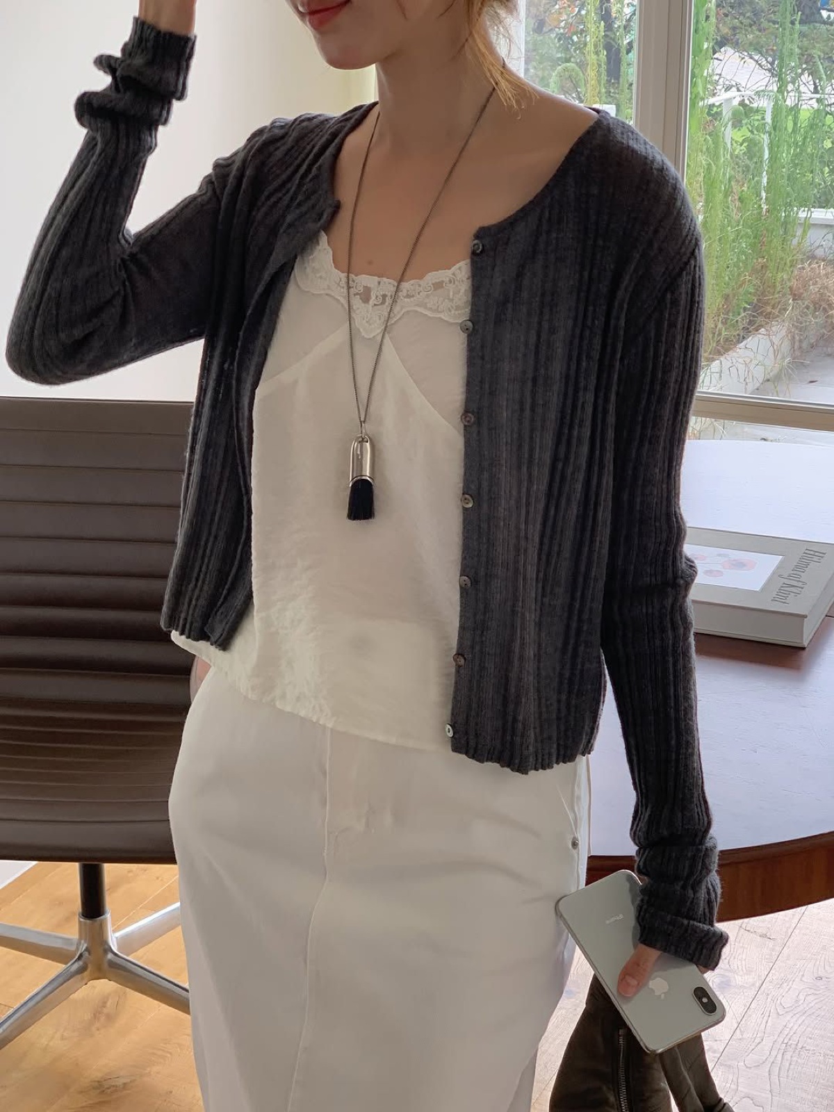 벨라 알파카 라운드 가디건 상세 이미지 5