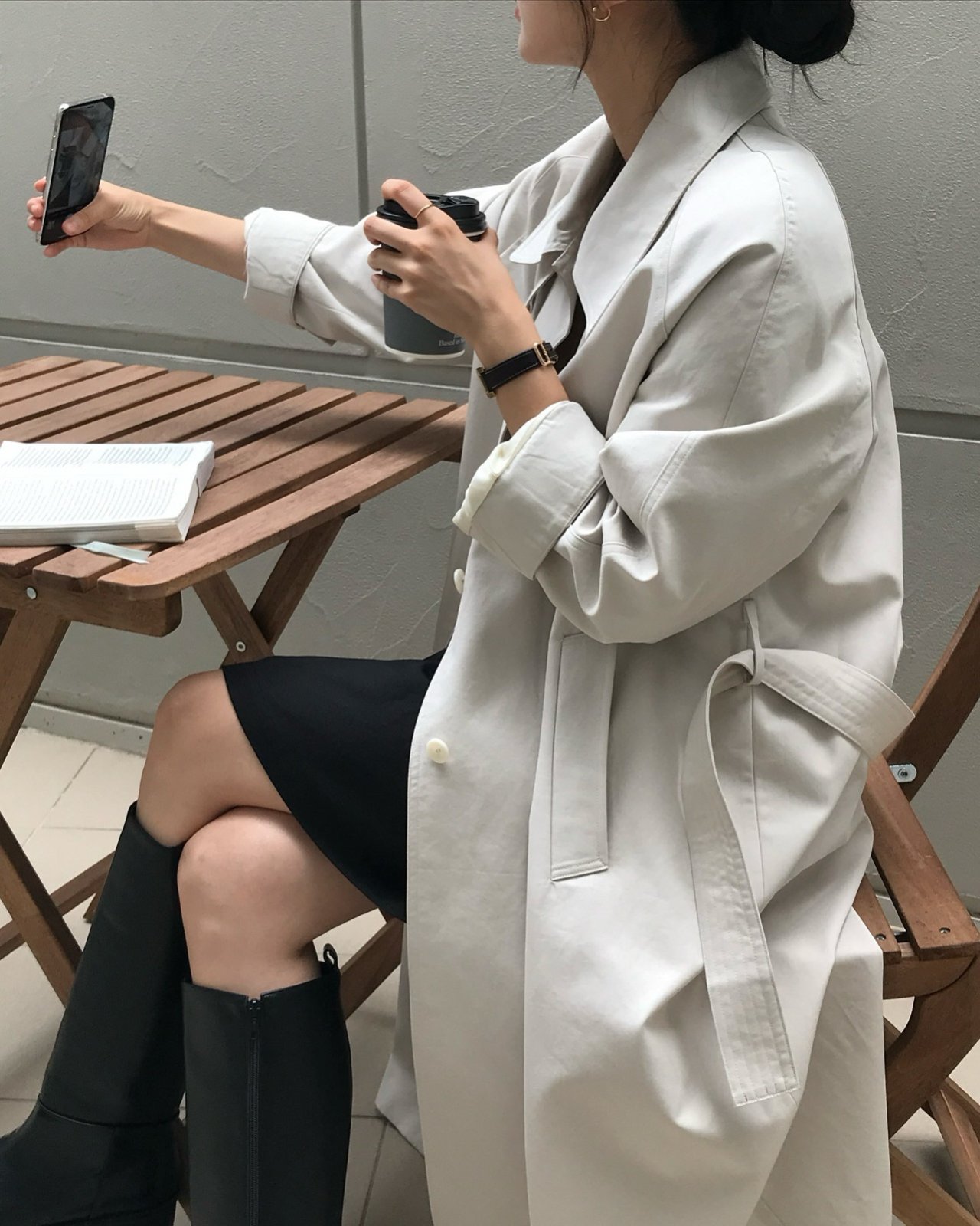 벨레뷰 롱 트렌치 코트 상세 이미지 8