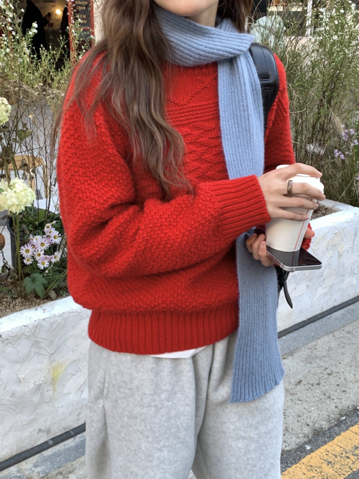 베른 라쿤 골지 머플러 상세 이미지 1