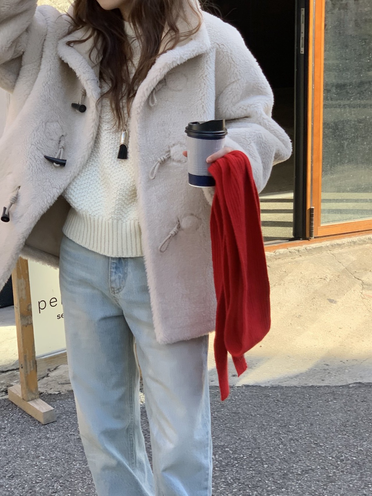 베른 라쿤 골지 머플러 상세 이미지 4