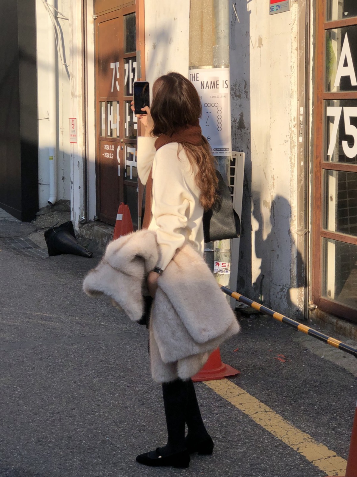 베른 라쿤 골지 머플러 상세 이미지 6