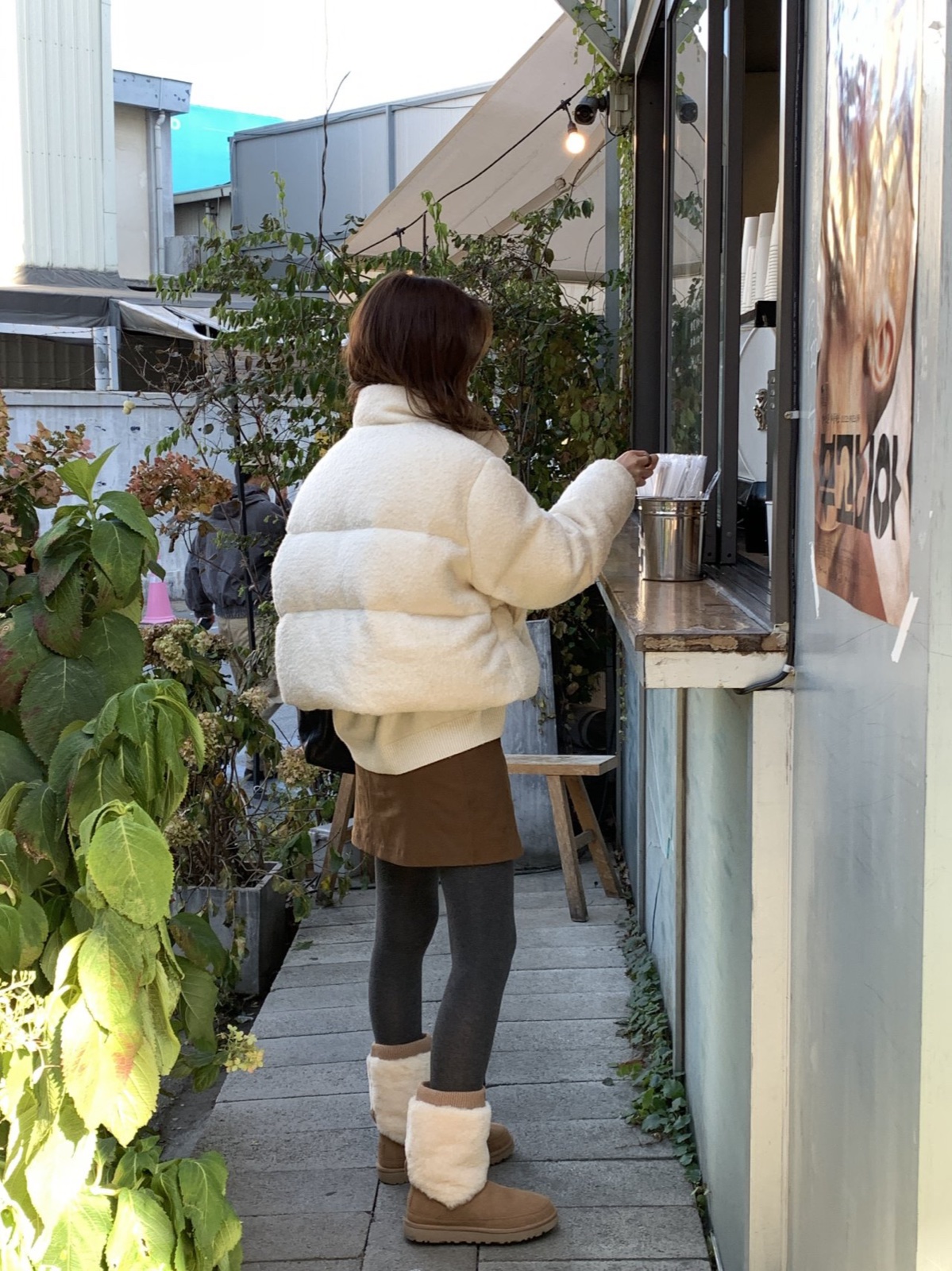 빅벤 알파카 트위드 덕다운 숏패딩 상세 이미지 1