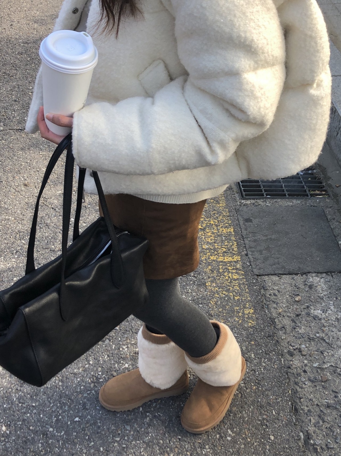 빅벤 알파카 트위드 덕다운 숏패딩 상세 이미지 2