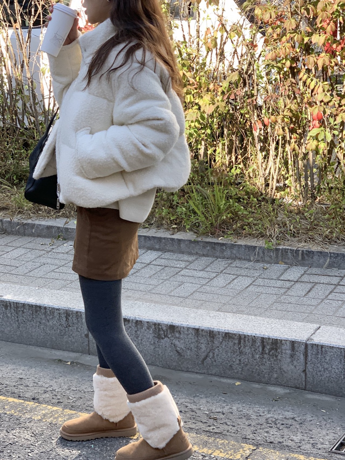 빅벤 알파카 트위드 덕다운 숏패딩 상세 이미지 3
