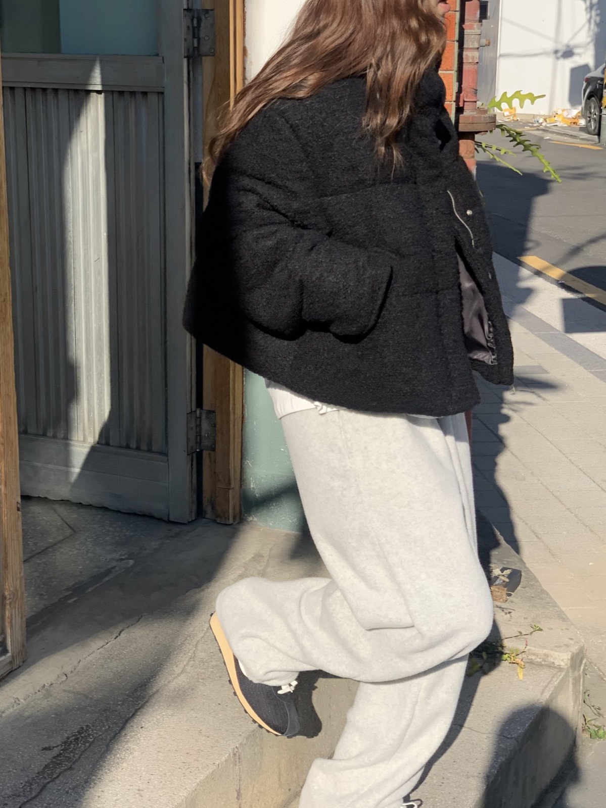 빅벤 알파카 트위드 덕다운 숏패딩 상세 이미지 6