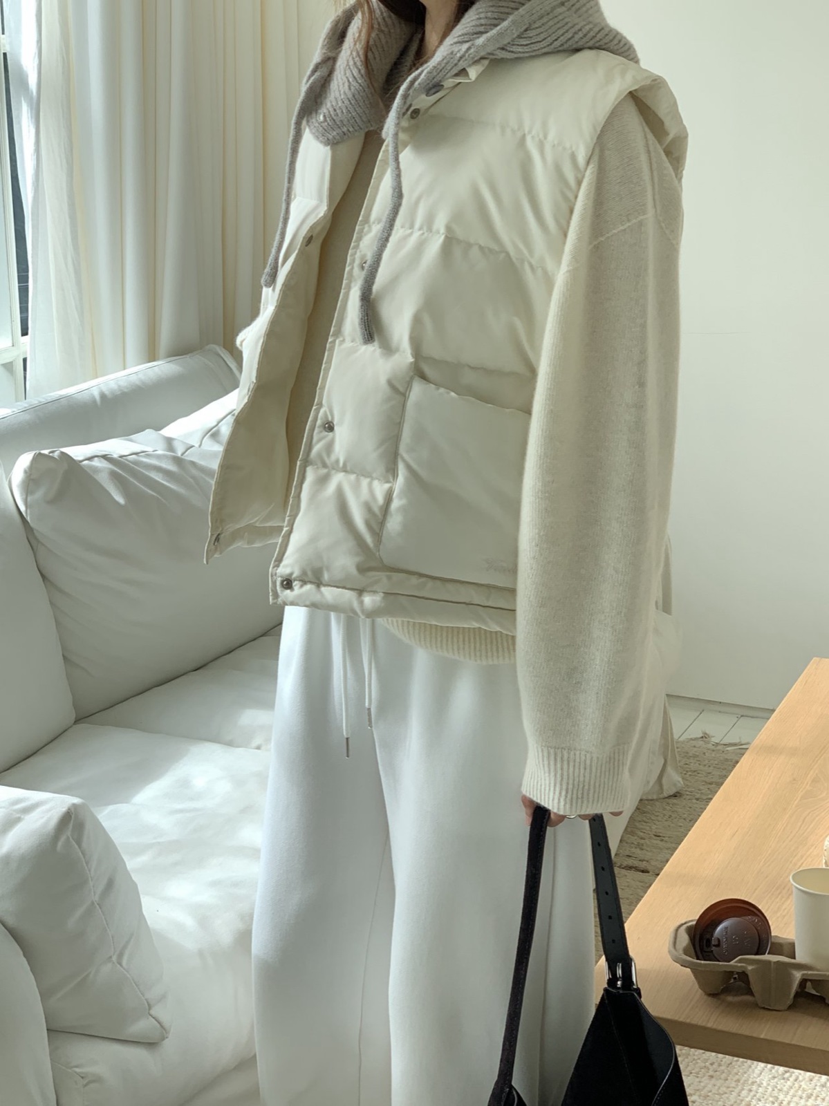블룸 덕다운 패딩 조끼 상세 이미지 5