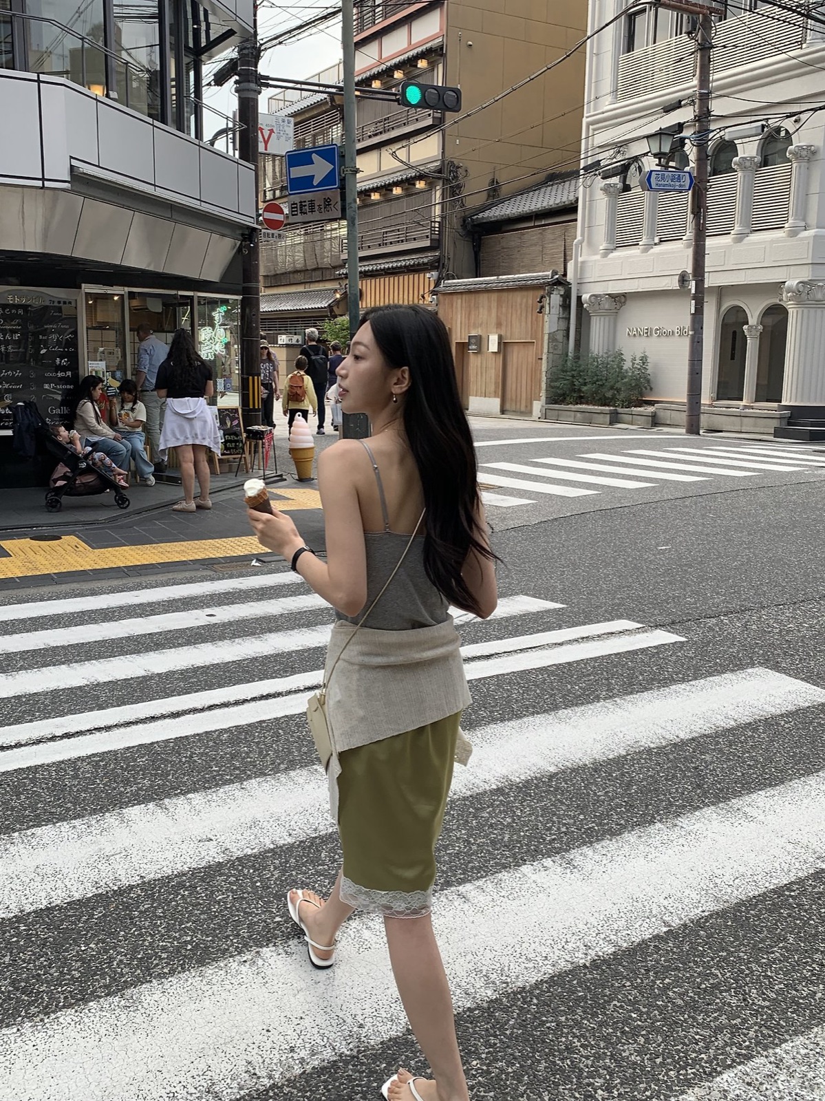 블룸 레이스 미디 밴딩 스커트 상세 이미지 7