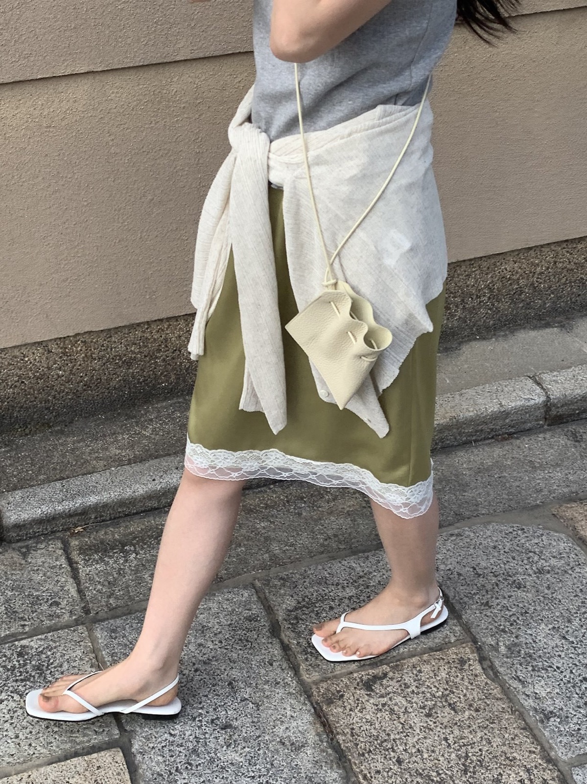 블룸 레이스 미디 밴딩 스커트 상세 이미지 8