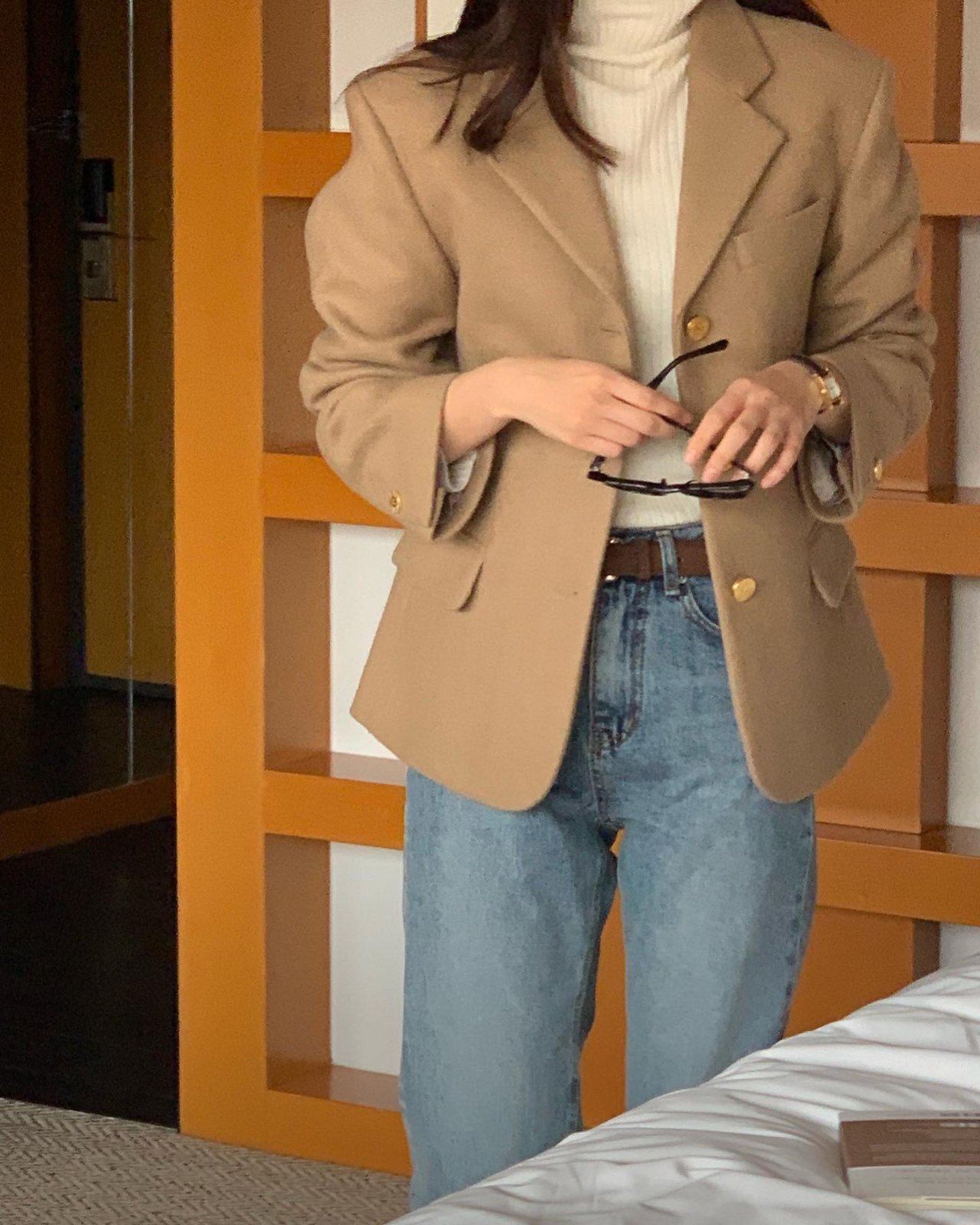 보카시 이중직 싱글자켓