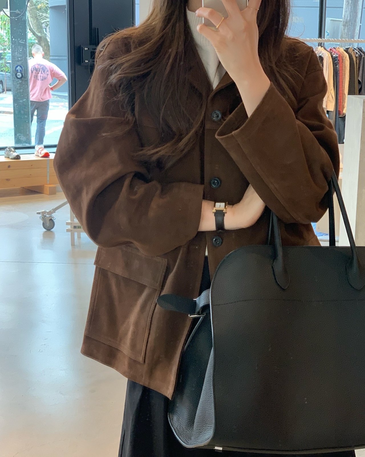 본다이 스웨이드 하프 자켓 상세 이미지 2