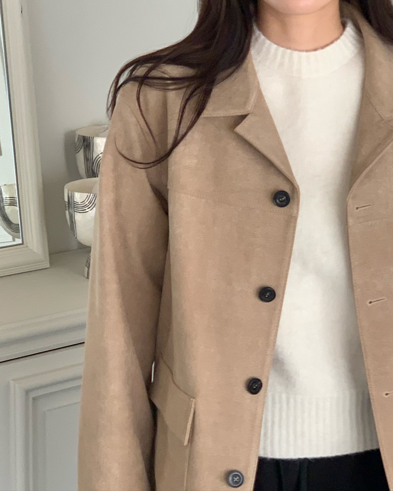 본다이 스웨이드 하프 자켓 상세 이미지 8