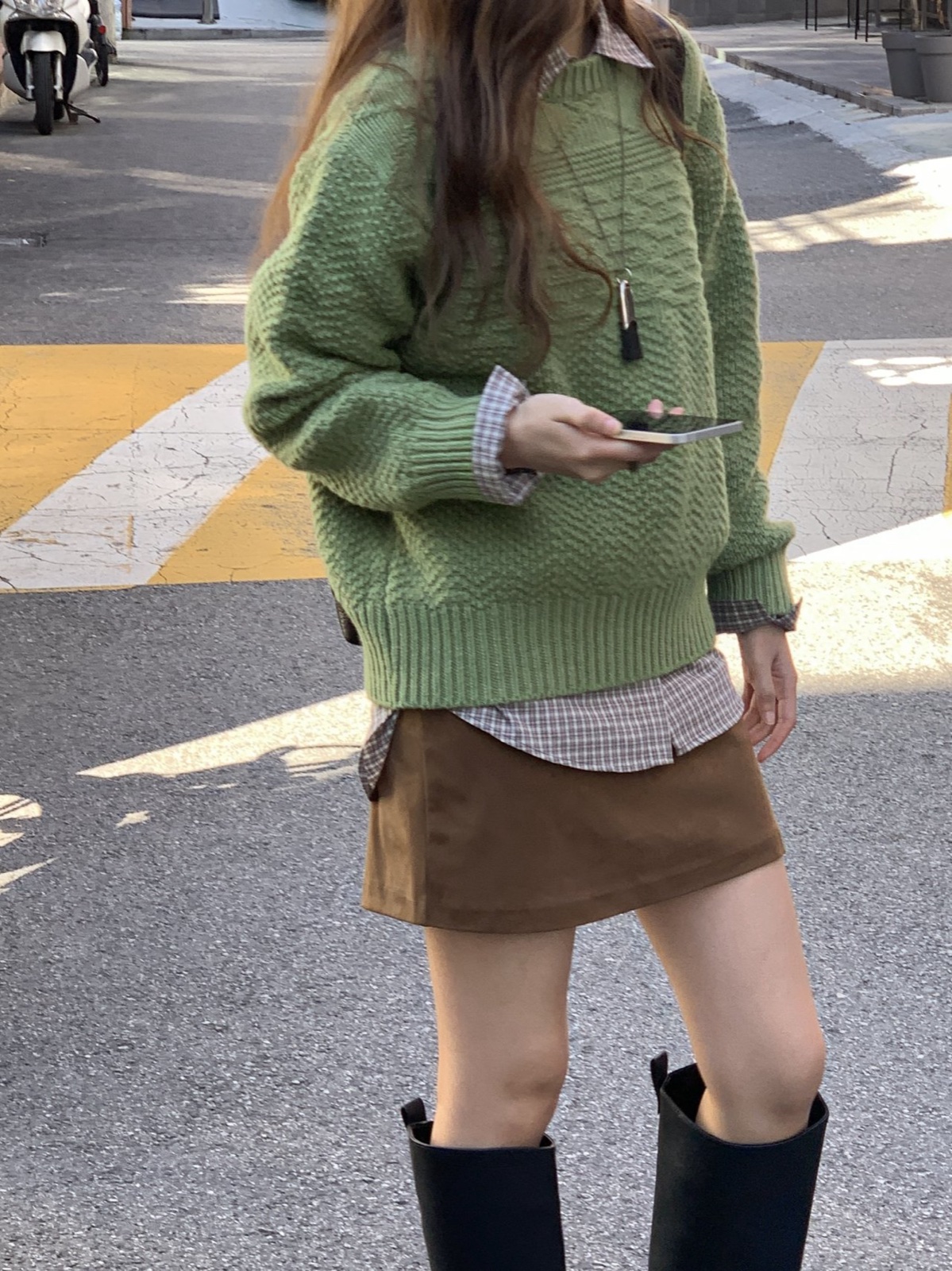 브릭 울 케이블 니트 상세 이미지 3