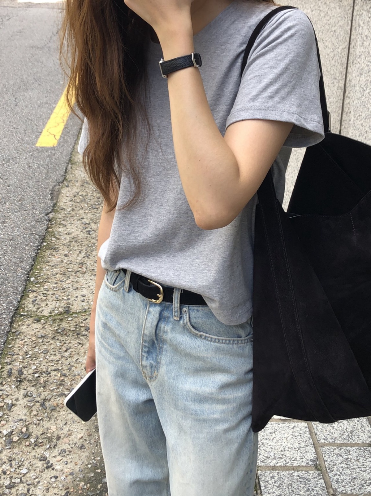 브러쉬 코튼 크롭 티 상세 이미지 8