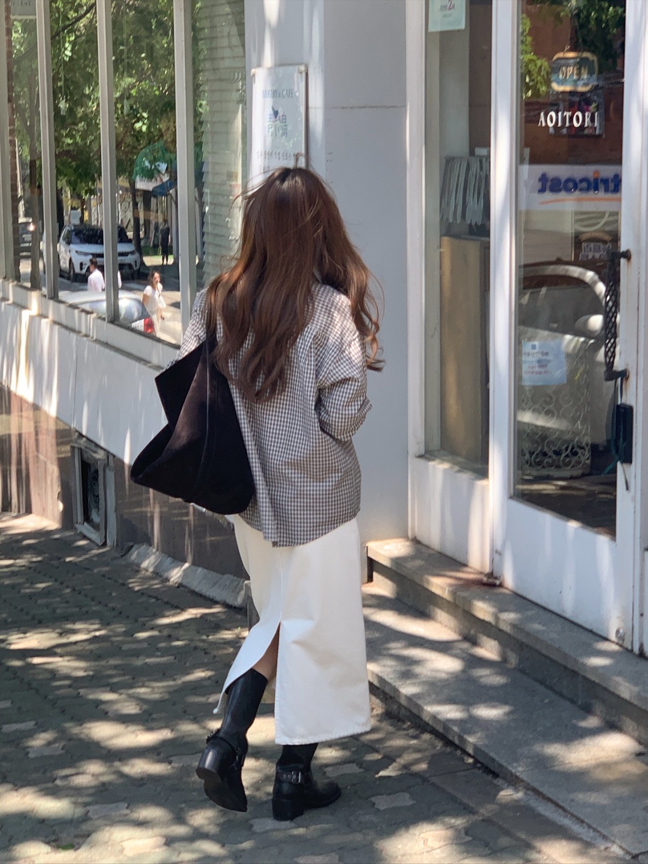 불리 콘 다잉 데님스커트 상세 이미지 7