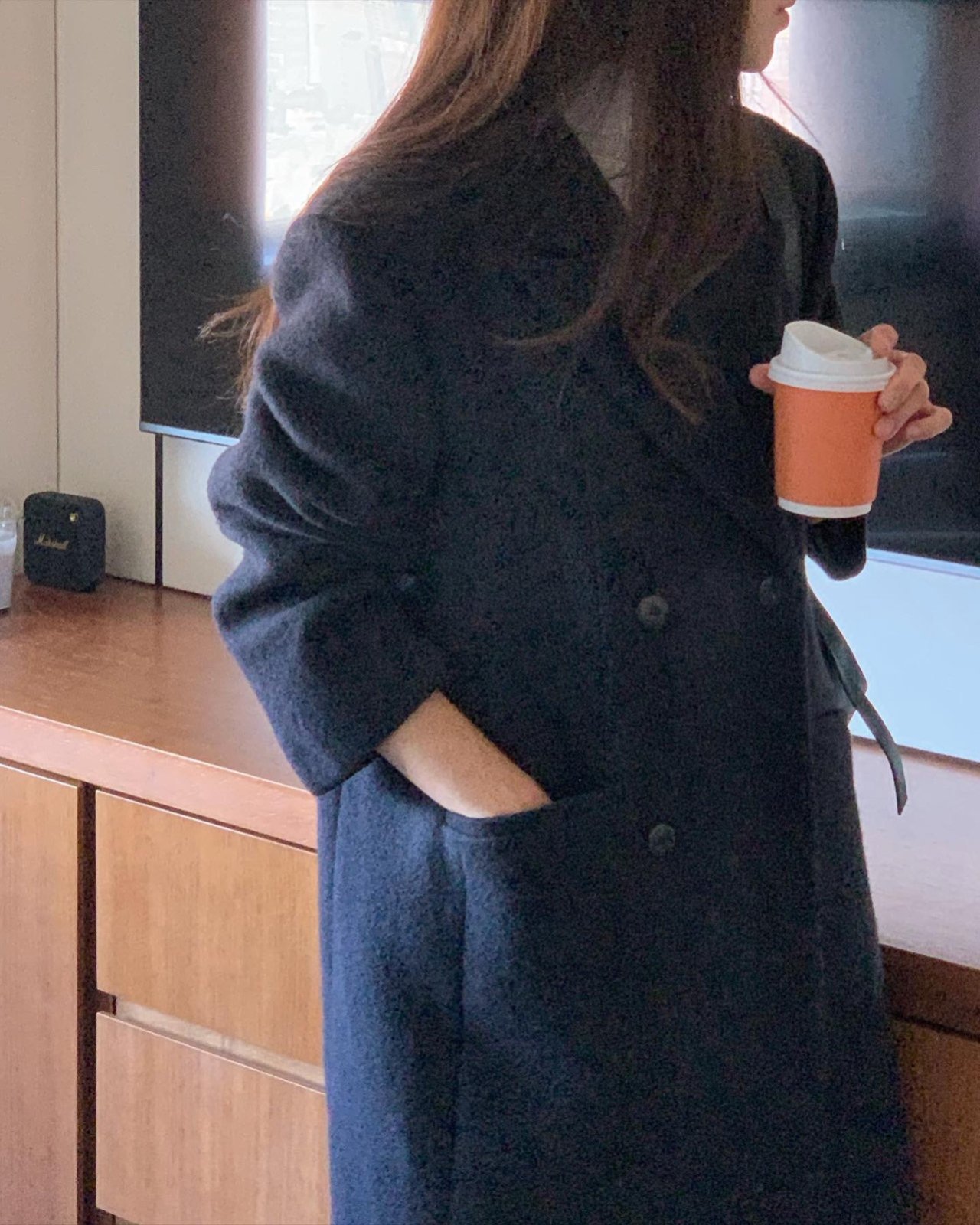 버터 알파카 롱 더블 코트 상세 이미지 5