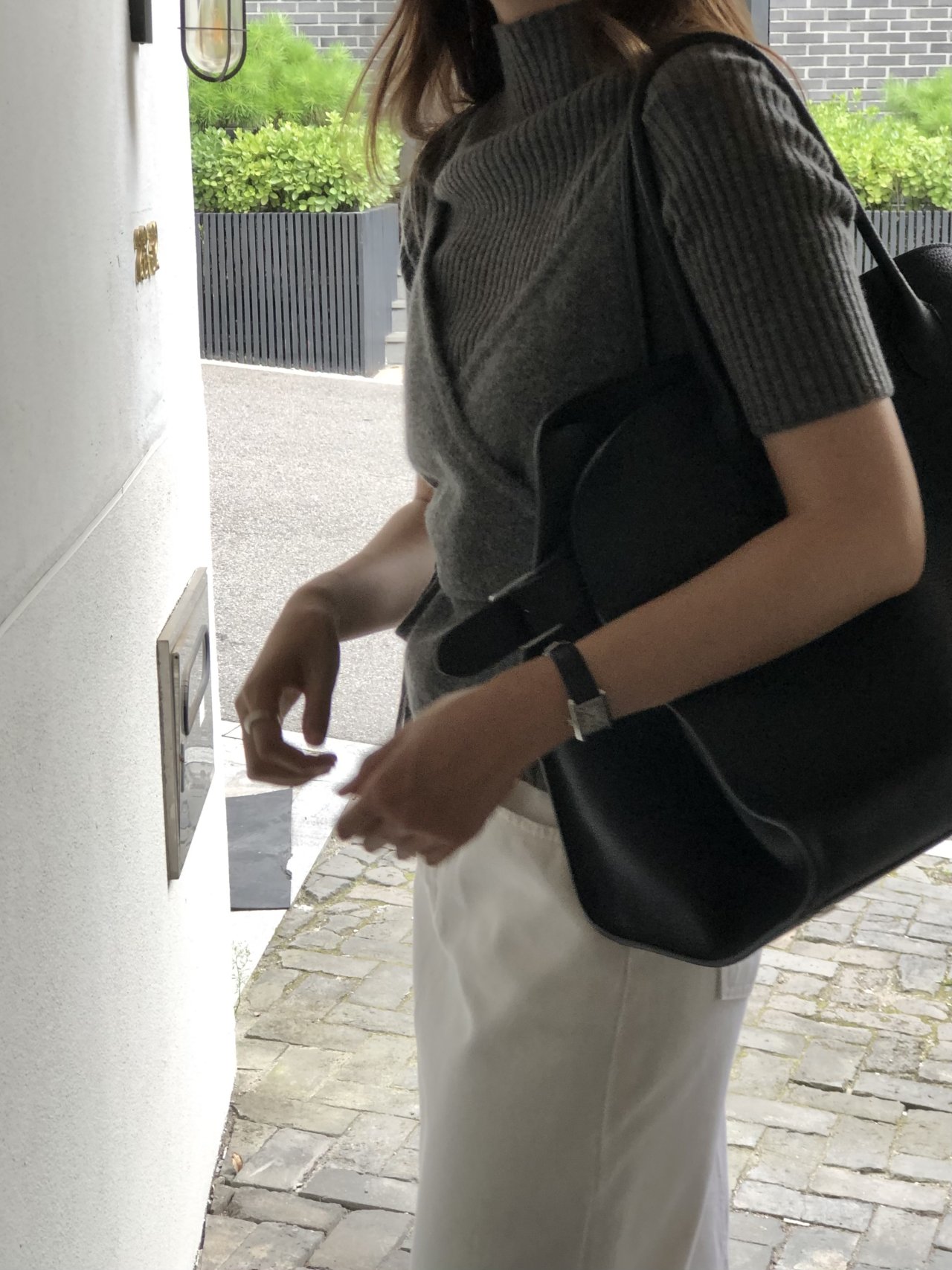 캐시미어 모크넥 반팔 니트 상세 이미지 8