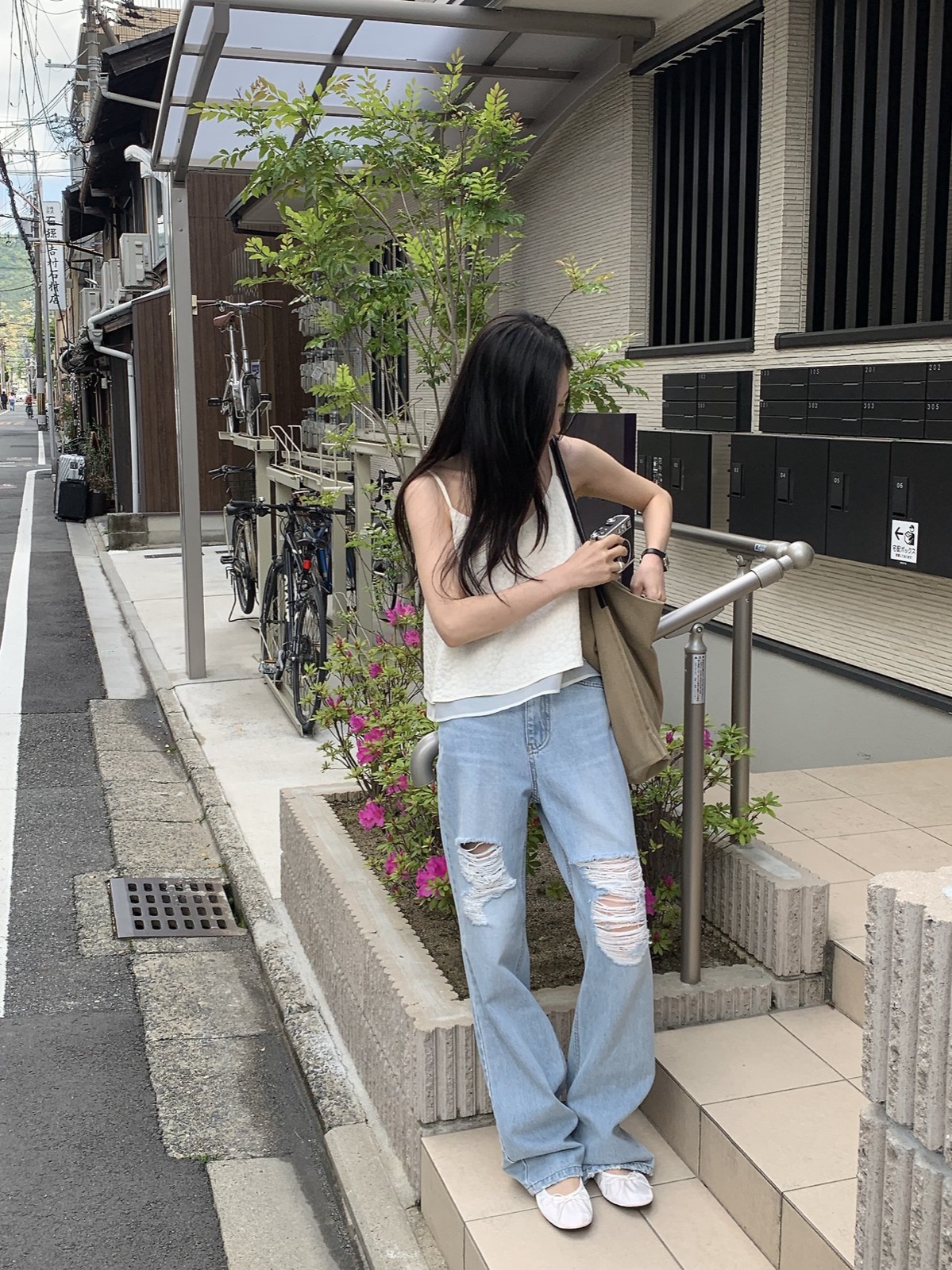 시에르 플라워 텍스쳐 슬리브리스 상세 이미지 4