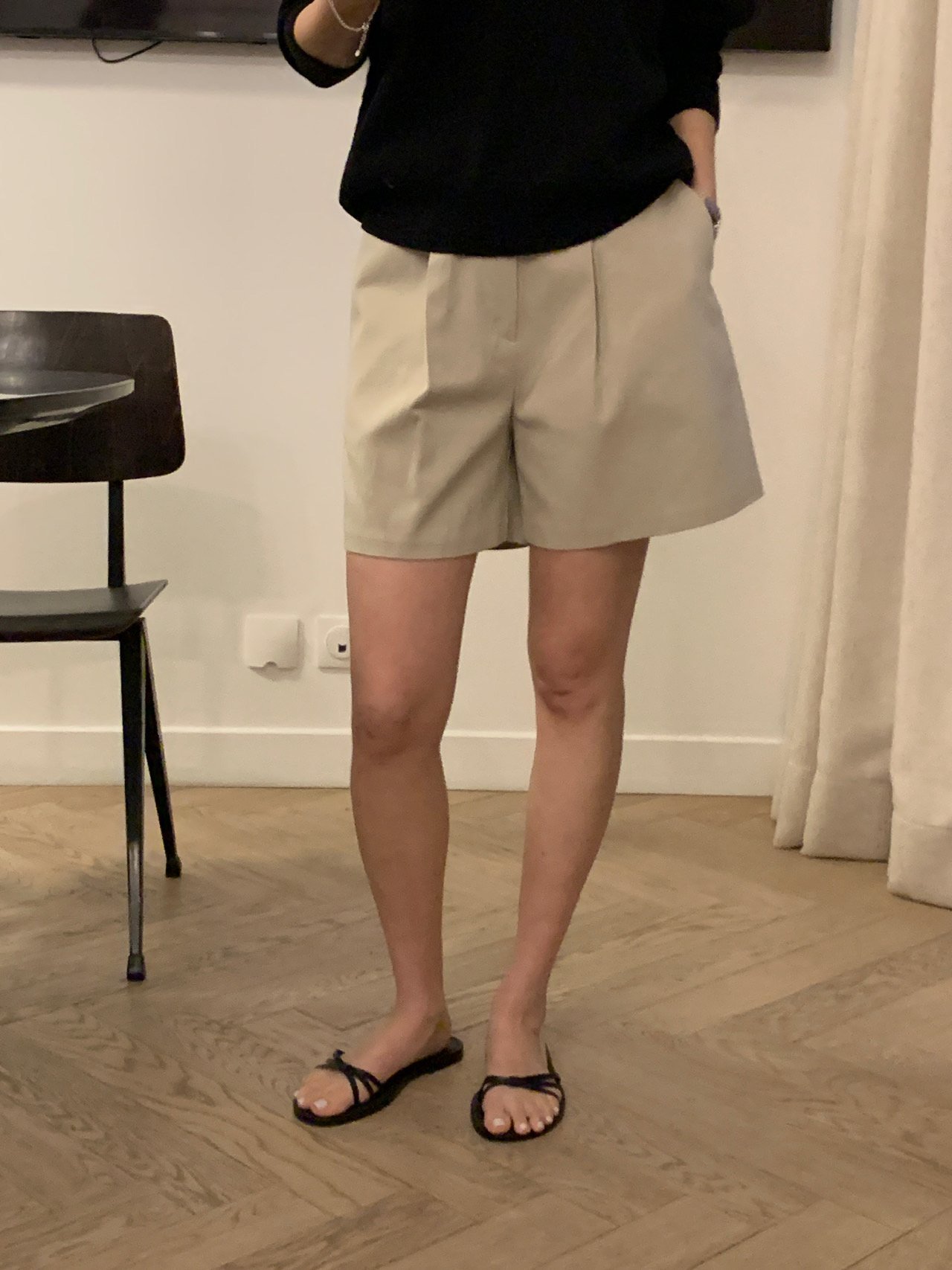 시테 핀턱 하프팬츠