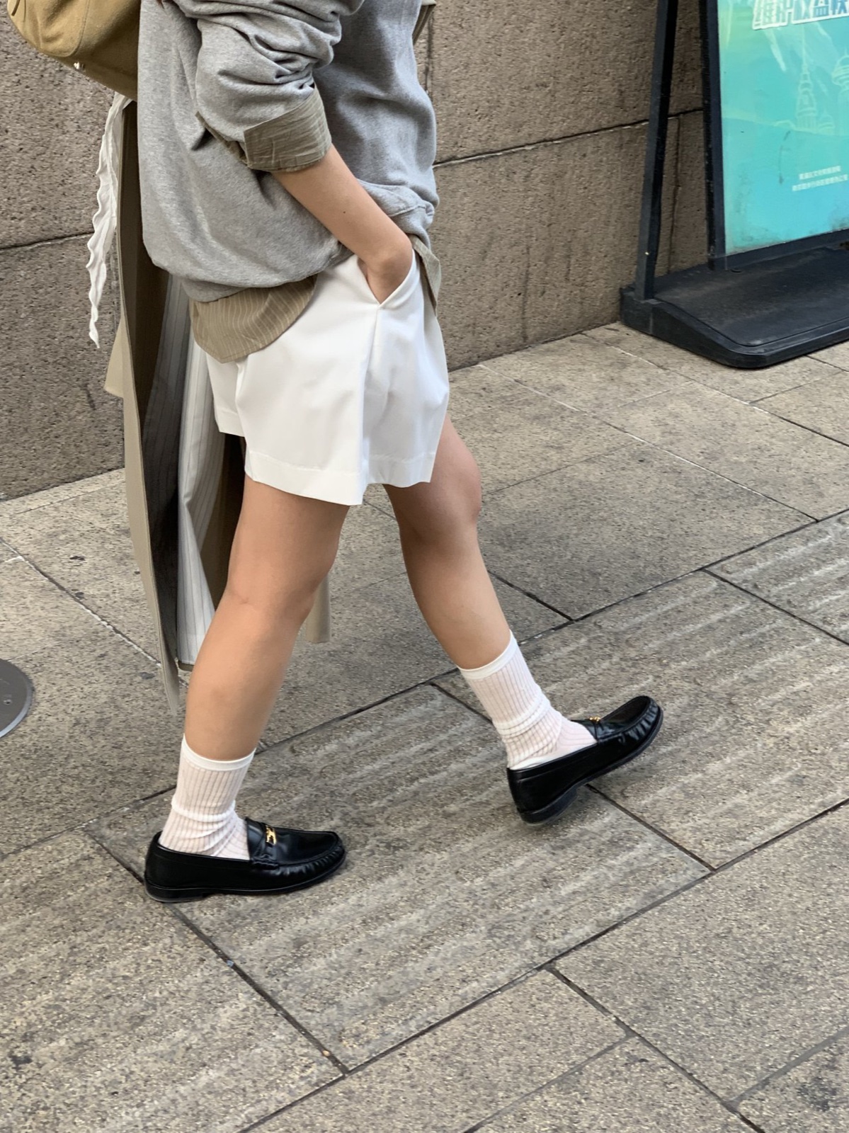 클래식 핀턱 하프팬츠 상세 이미지 2