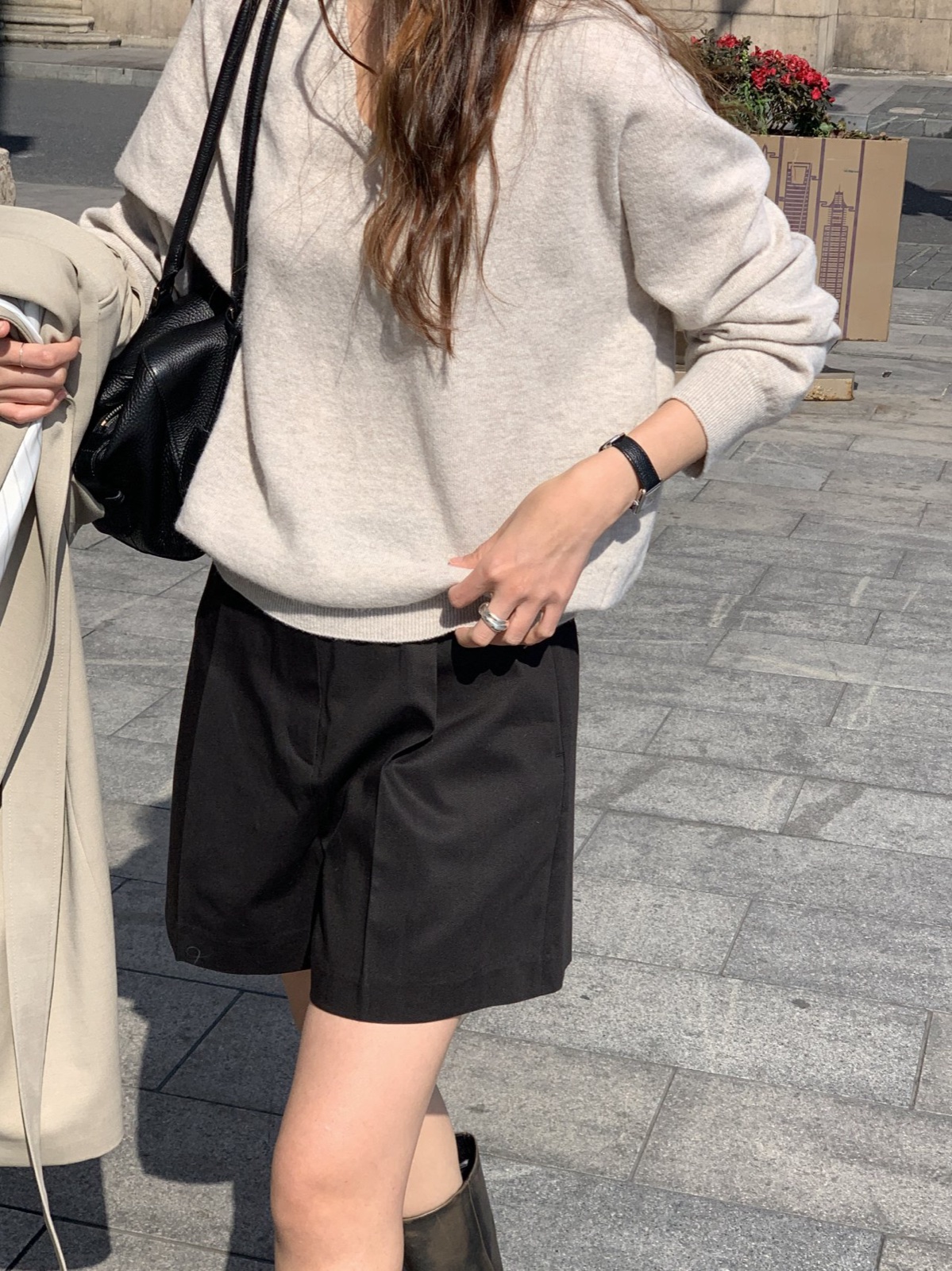 클래식 핀턱 하프팬츠 상세 이미지 9