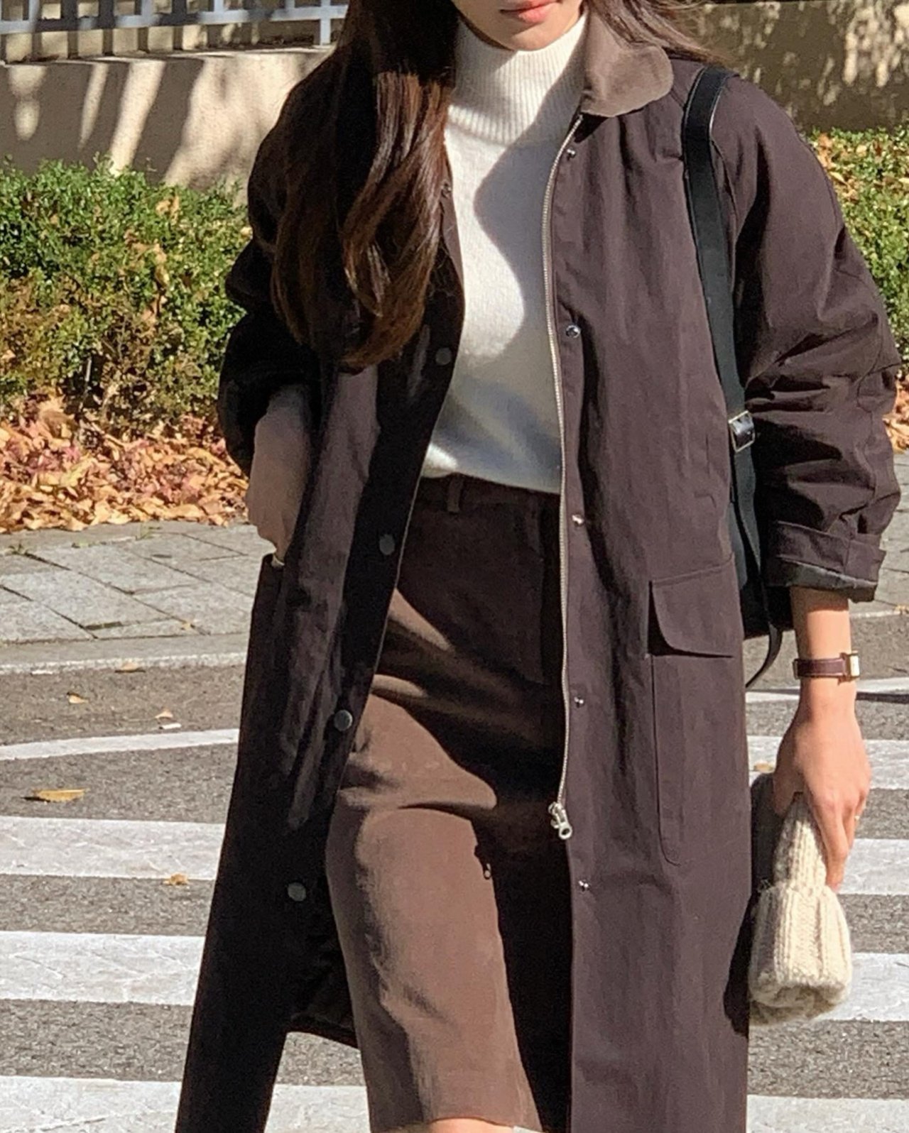 코듀로이 배색 야상패딩 상세 이미지 2