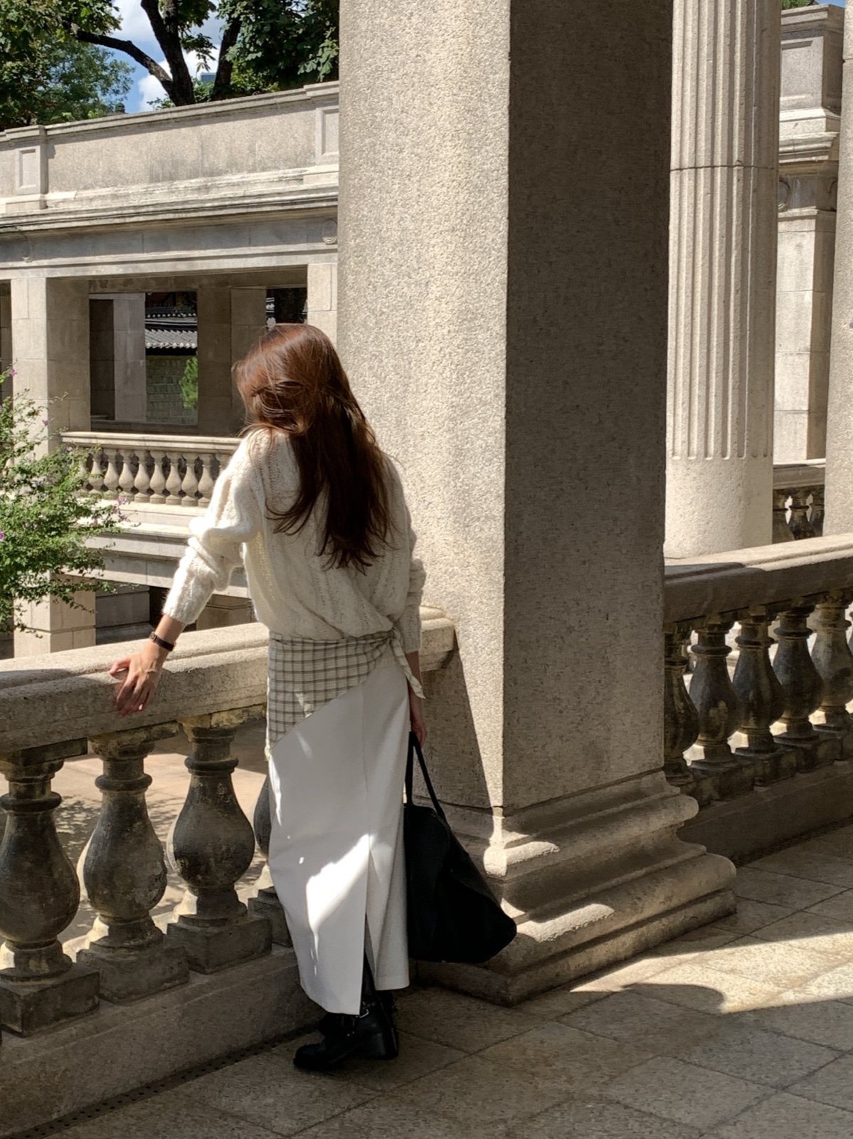 콜리 알파카 케이블 보트넥 니트 상세 이미지 1