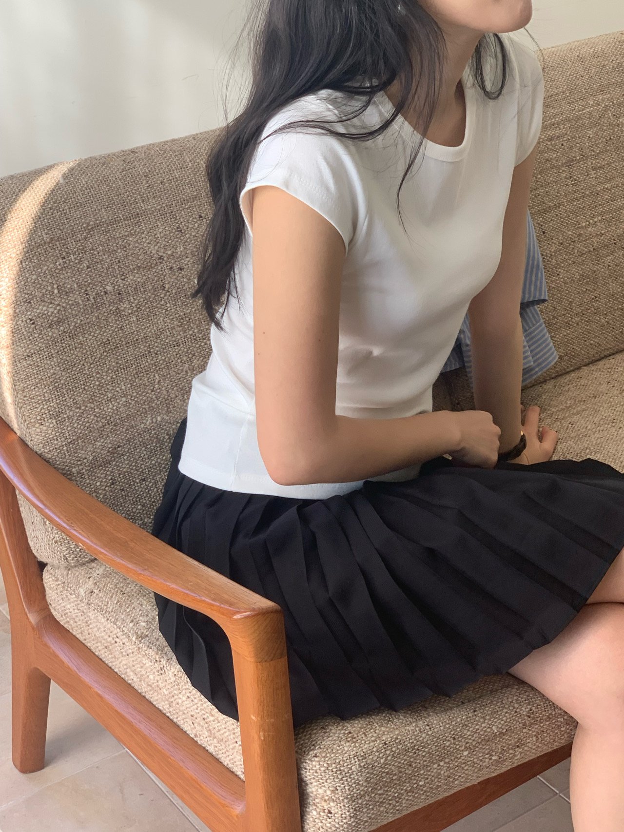 쿠키 라운드넥 반팔 티셔츠 상세 이미지 5