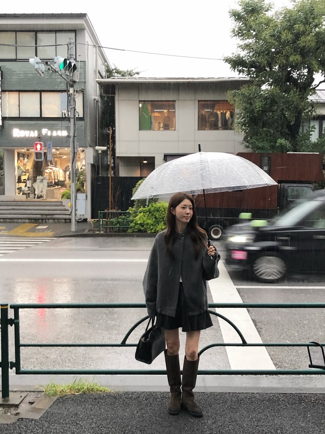 델핀 울 핸드메이드 블루종 착용 컷