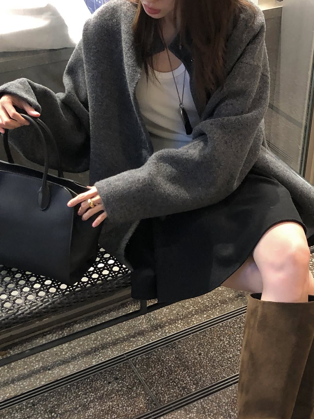 델핀 울 핸드메이드 블루종 상세 이미지 9