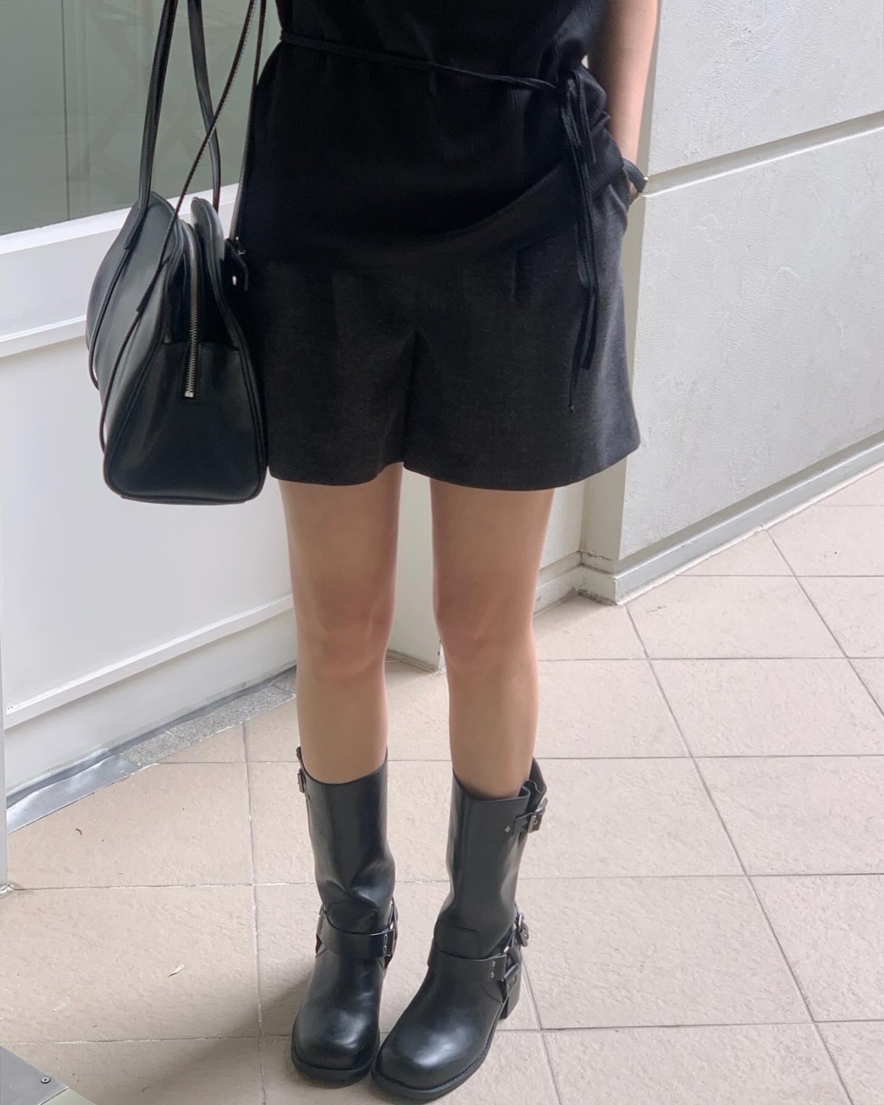 도브 핀턱 하프팬츠 상세 이미지 6