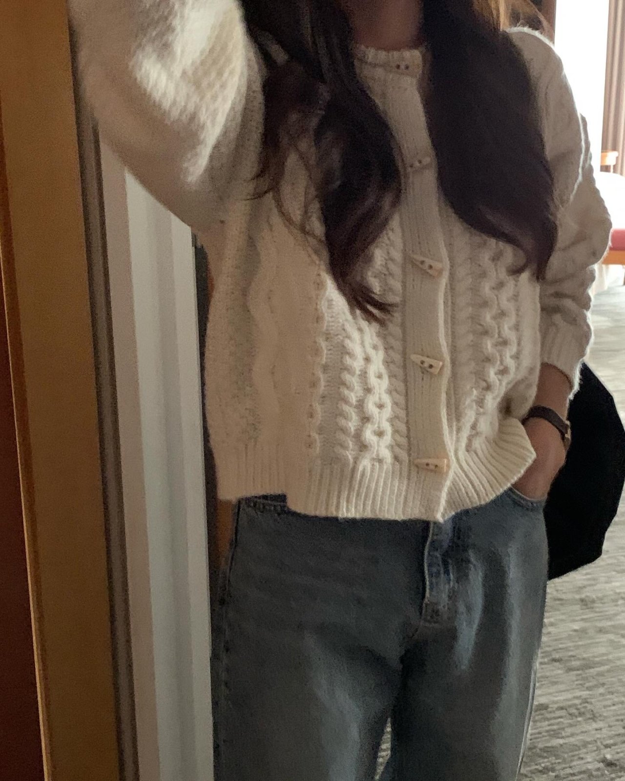제나 더플 울 케이블 가디건 상세 이미지 2