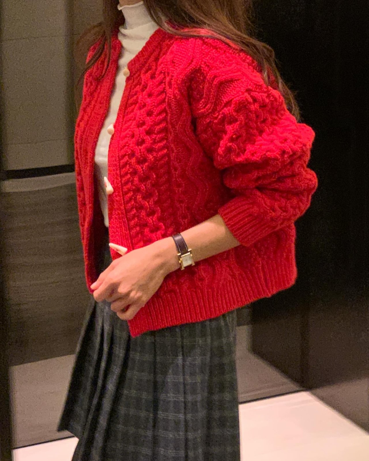 제나 더플 울 케이블 가디건 상세 이미지 7