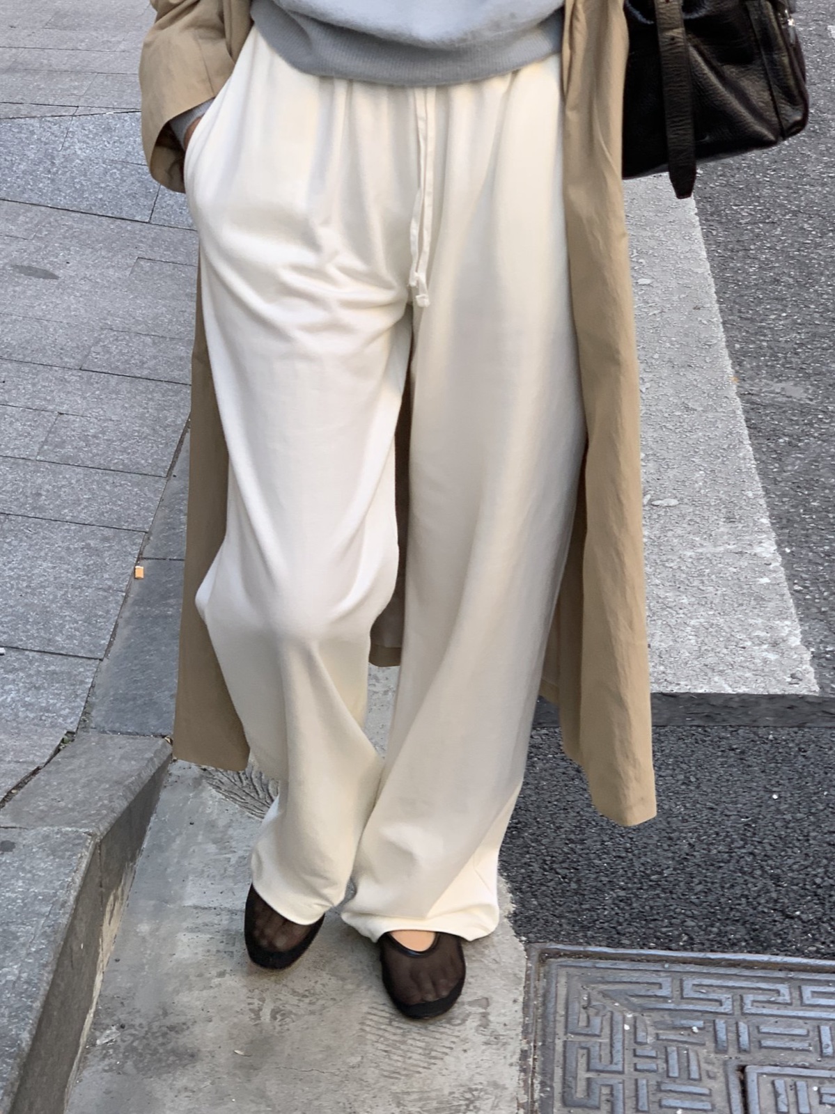 이지 와이드 스웻팬츠 상세 이미지 3