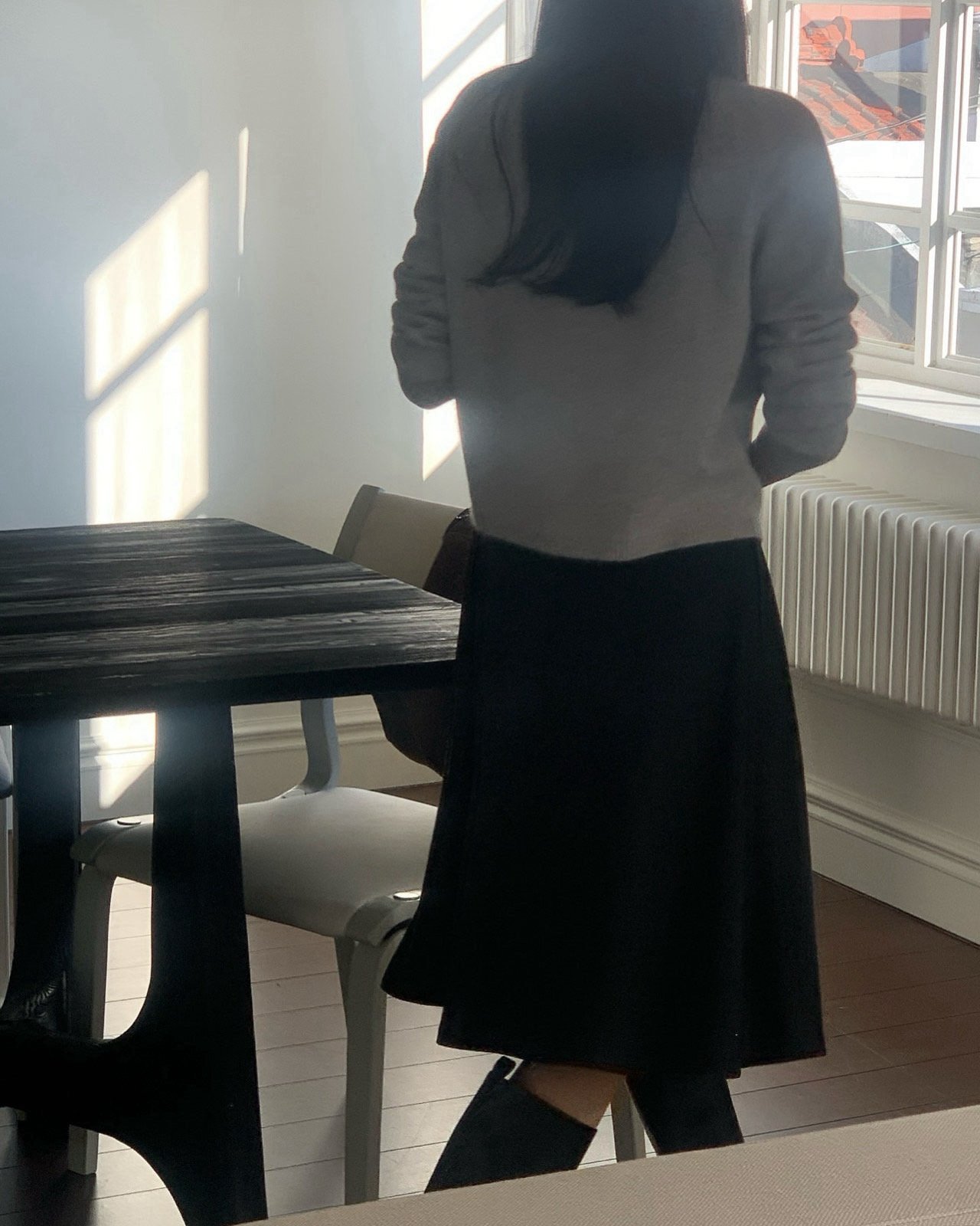 에디 울 플레어 미디 스커트 상세 이미지 9