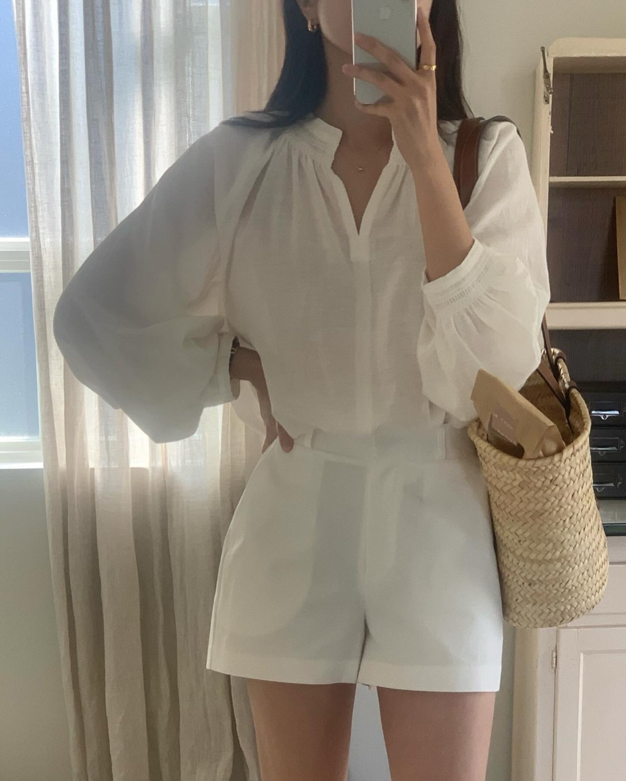 에펠 코튼 숏 팬츠 착용 컷
