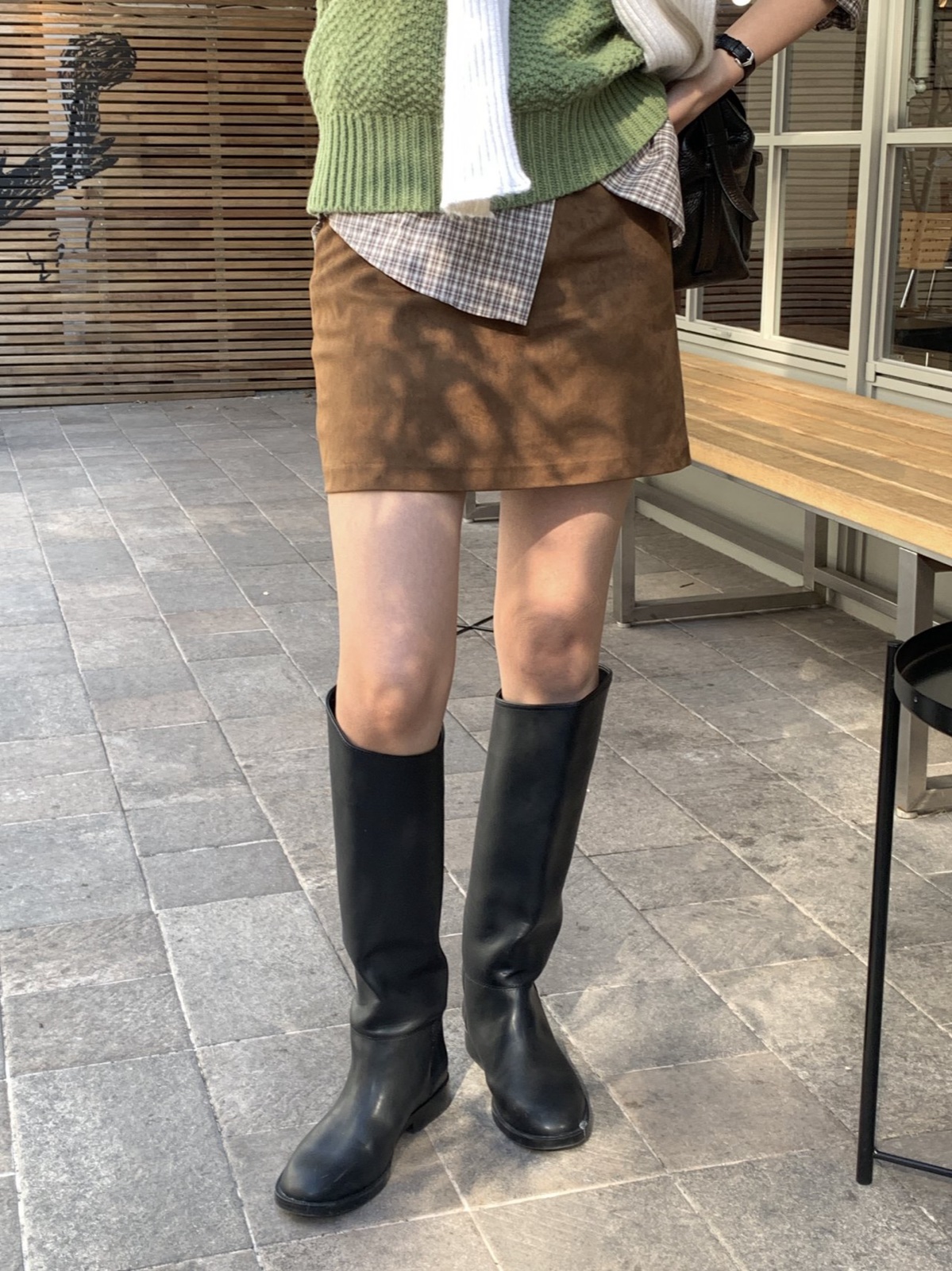 에이린 스웨이드 숏 스커트 상세 이미지 1