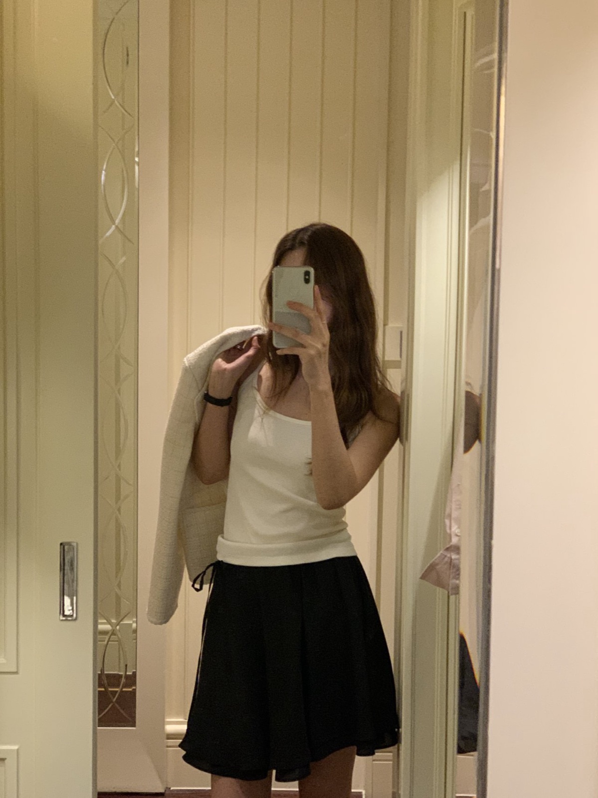엘라 플랫 골지 끈 슬리브리스 상세 이미지 1